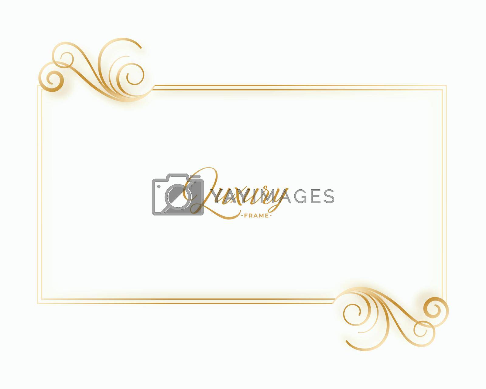 Royalty free image of luxury golden floral frame background by mstjahanara