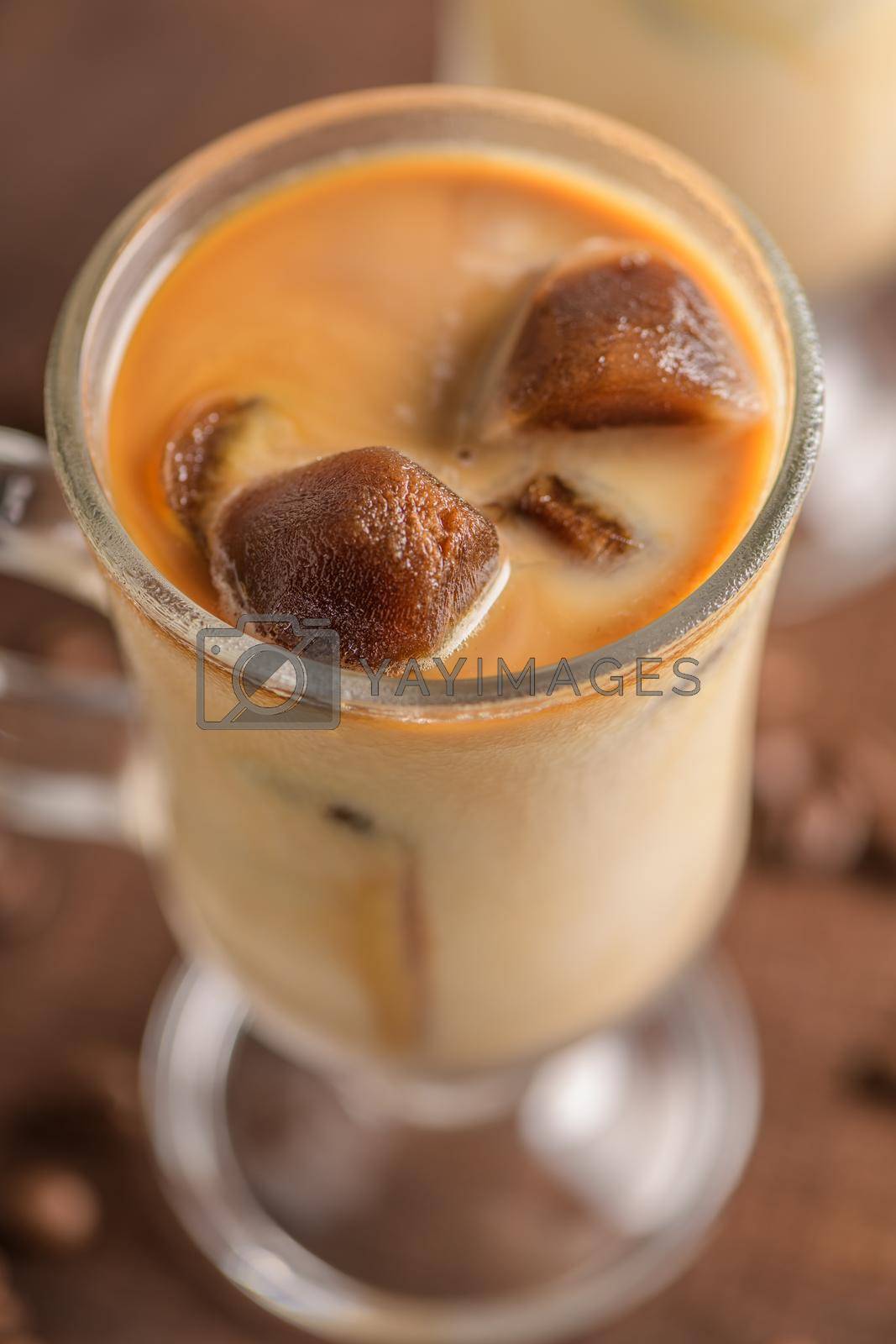 Royalty free image of Iced coffee in glass jars by homydesign