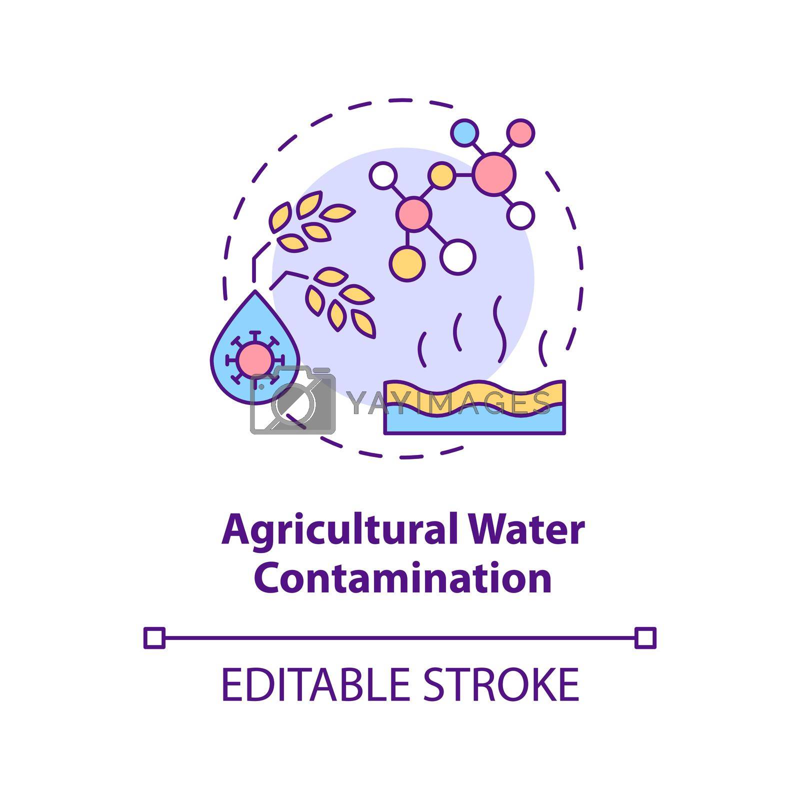 Royalty free image of Agricultural water contamination concept icon by bsd