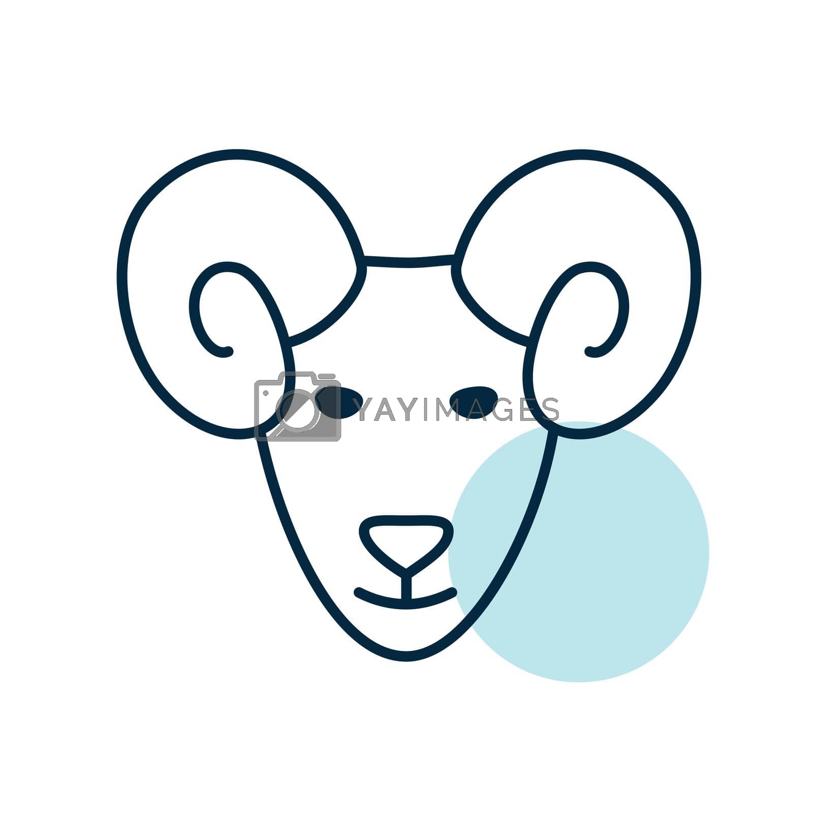 Royalty free image of Sheep icon. Farm animal vector illustration by nosik