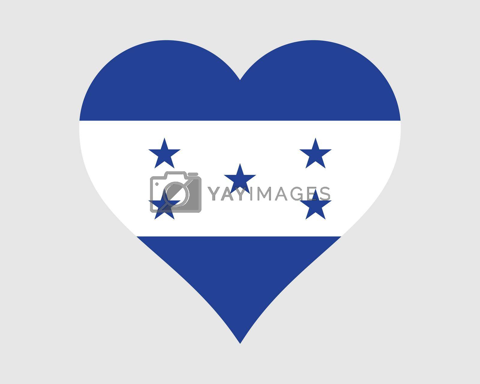 Royalty free image of Honduras Heart Flag by xileodesigns
