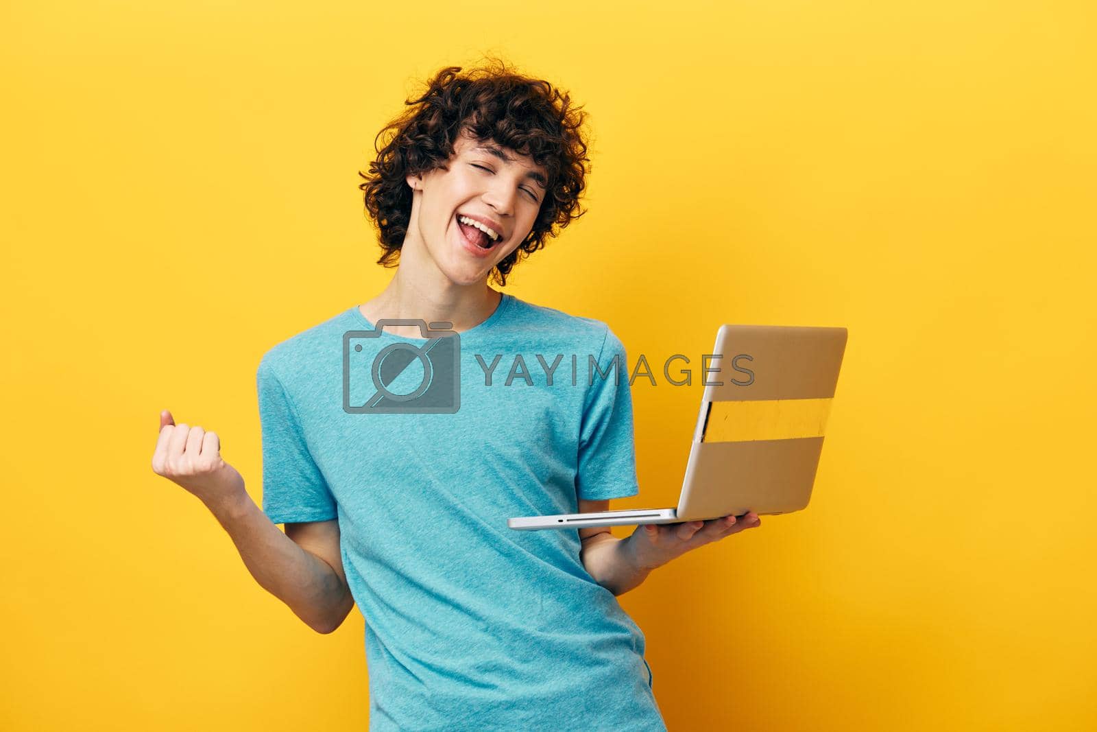 freelancer laptop online chat communication cropped view. High quality photo