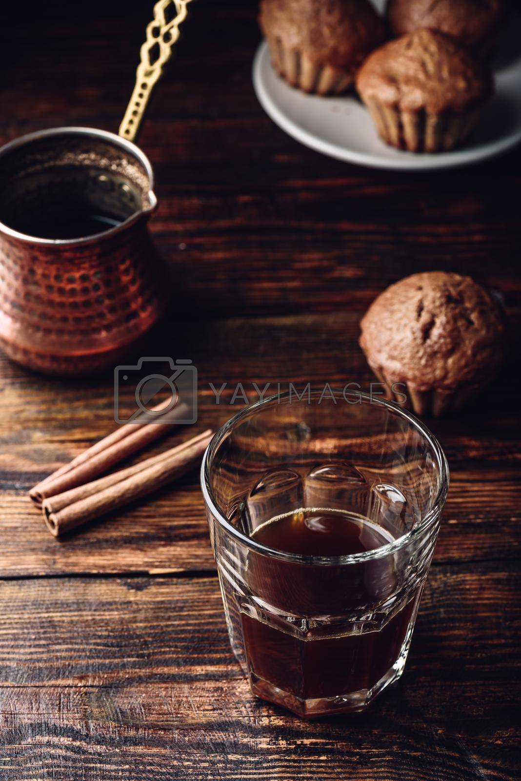 Royalty free image of Turkish coffee with spices and muffins by Seva_blsv