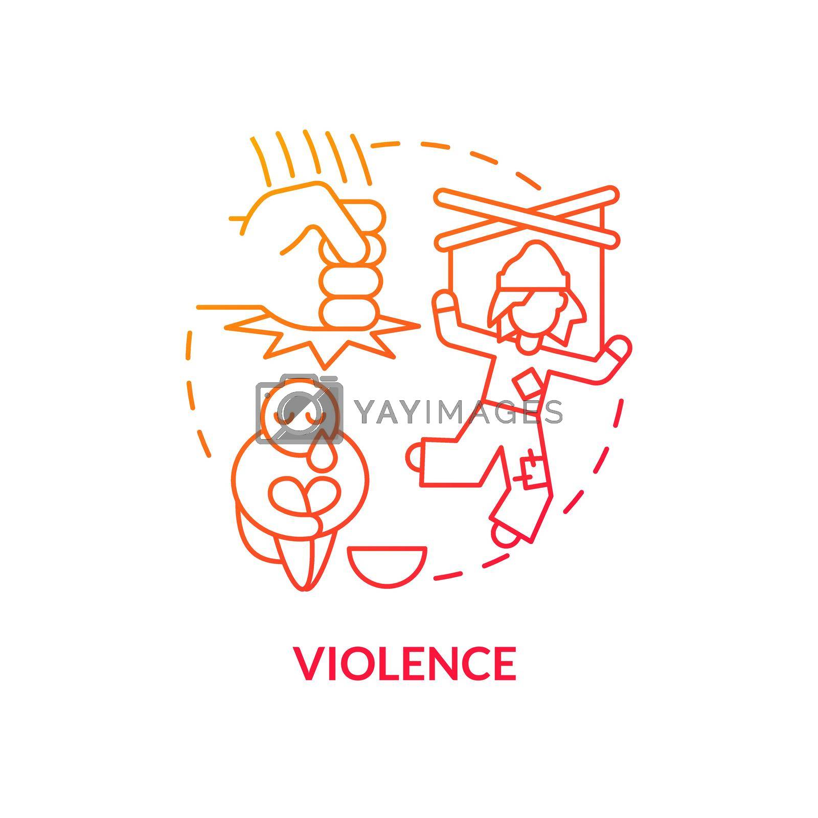 Royalty free image of Violence red gradient concept icon by bsd