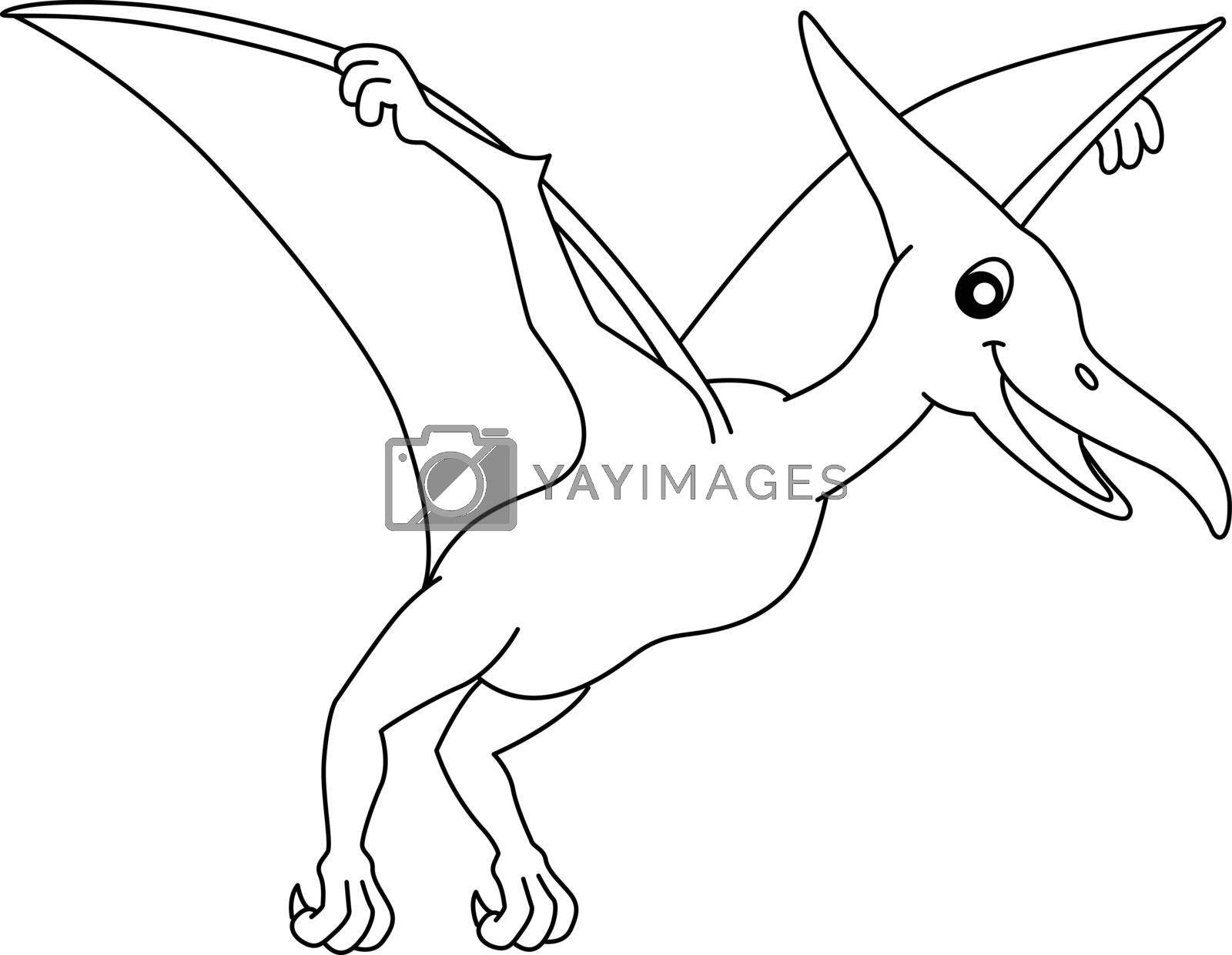 Royalty free image of Pterodactyl Coloring Isolated Page for Kids by abbydesign