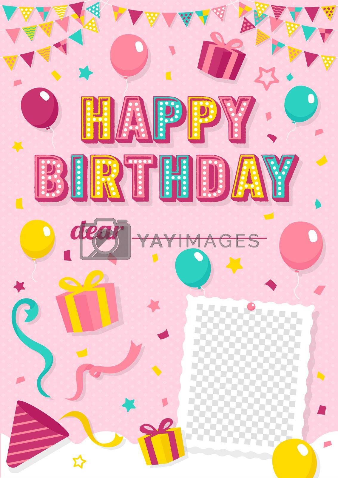 Royalty free image of Happy birthday greeting card vector illustration by barks