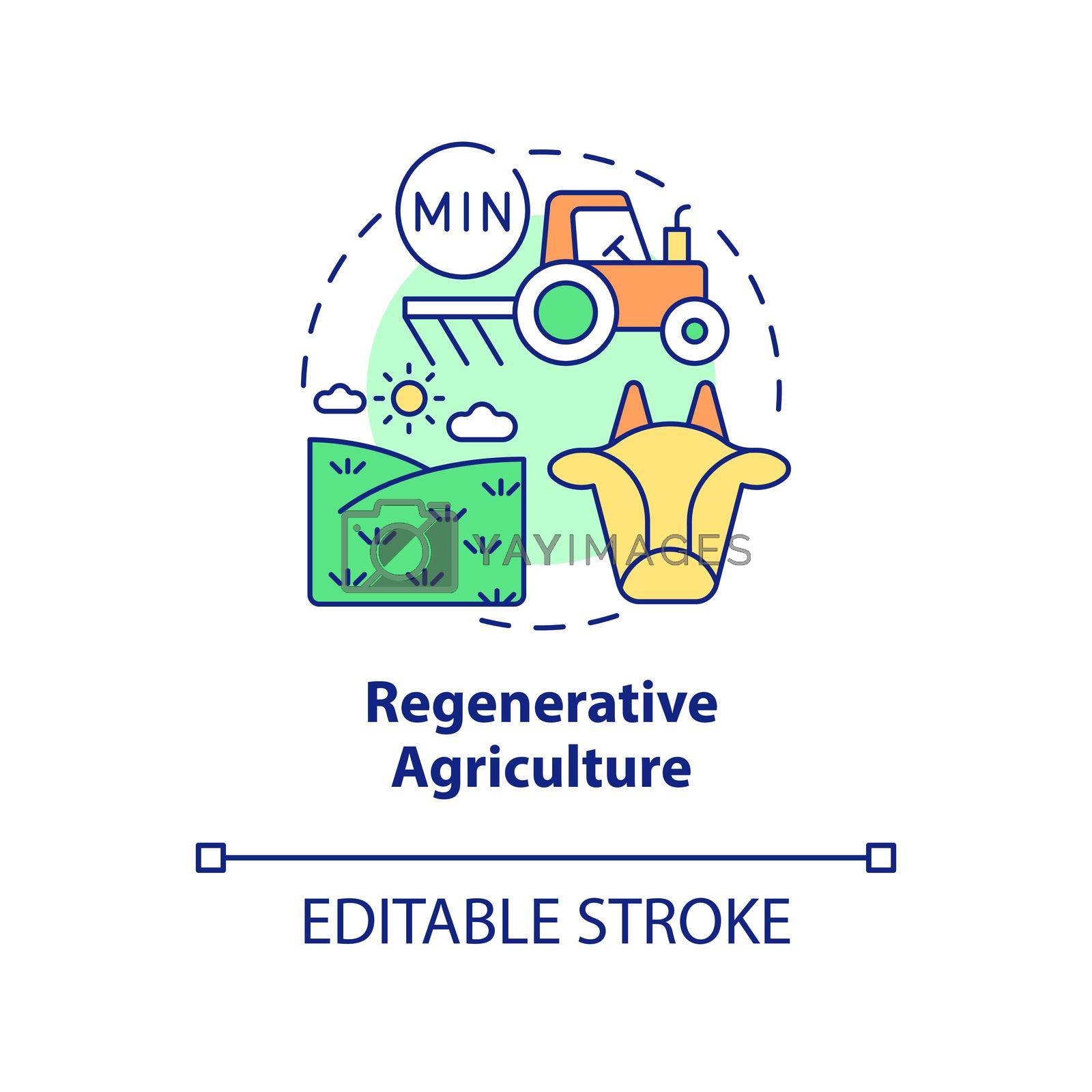 Royalty free image of Regenerative agriculture concept icon by bsd