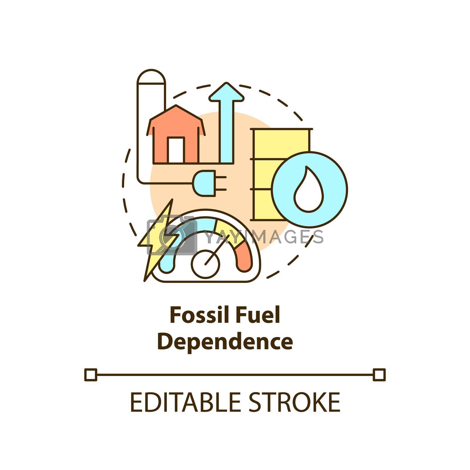 Royalty free image of Fossil fuel dependence concept icon by bsd