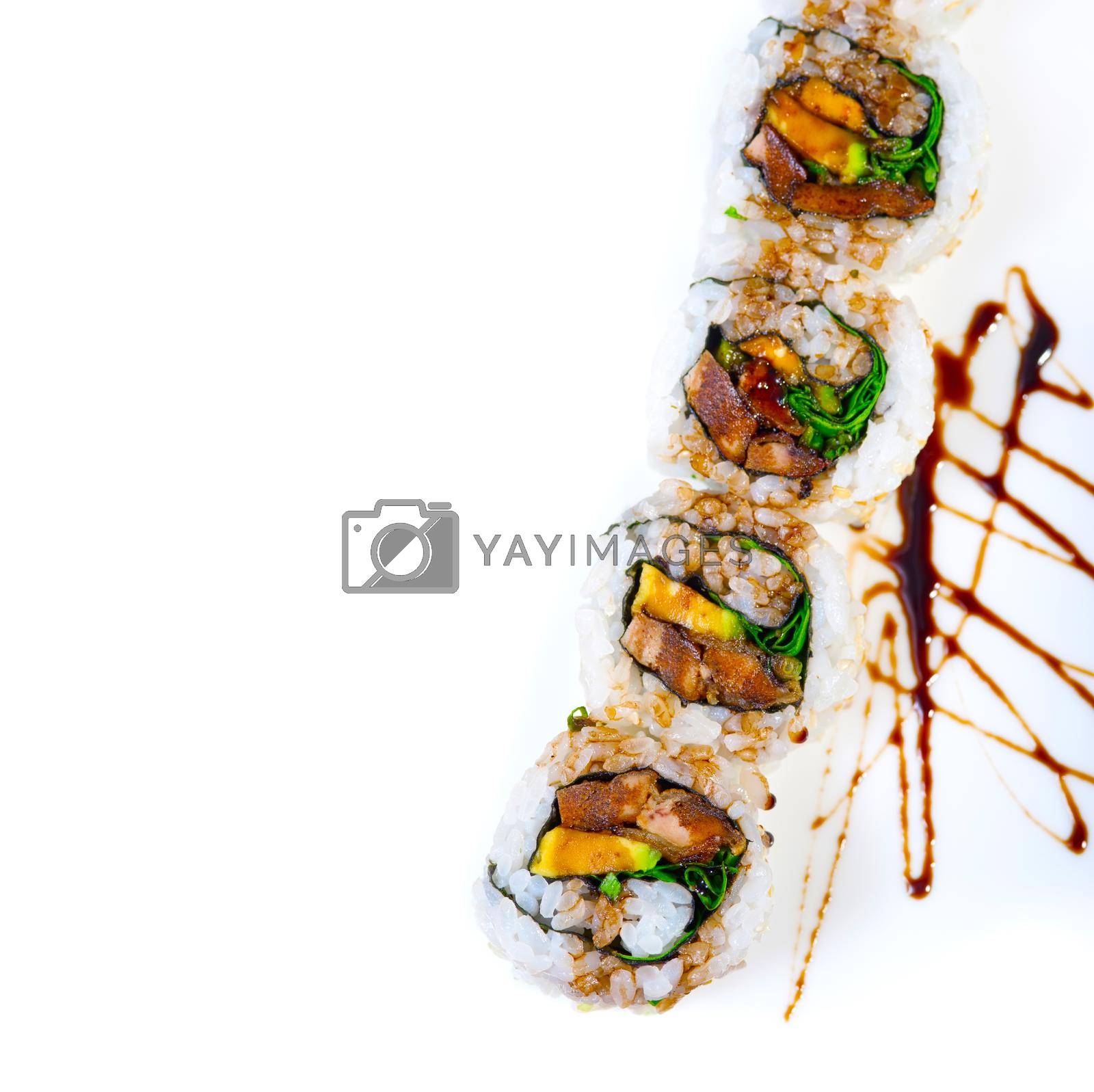 Royalty free image of fresh sushi choice combination assortment selection  by keko64
