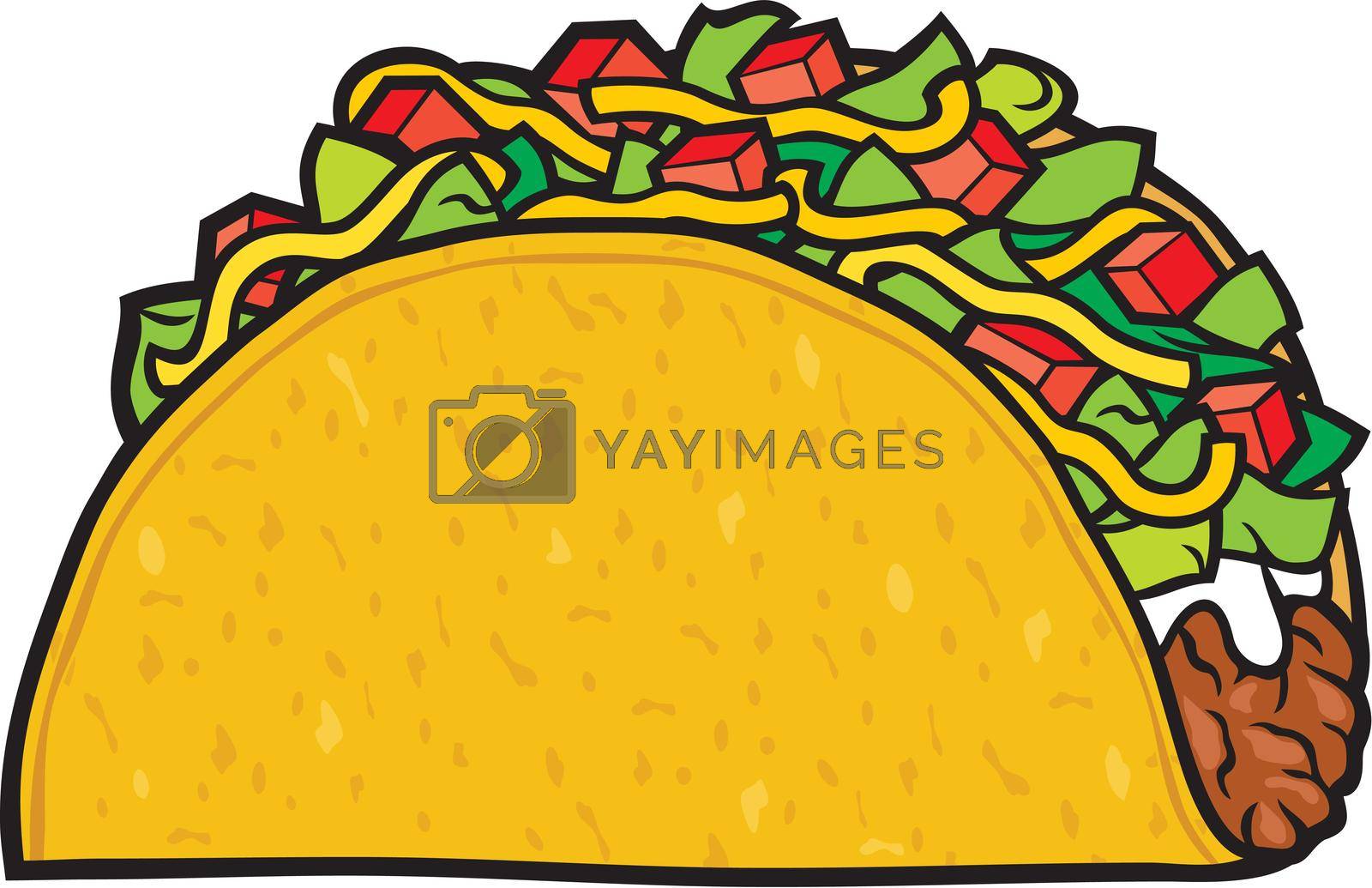 Taco - Mexican food vector illustration