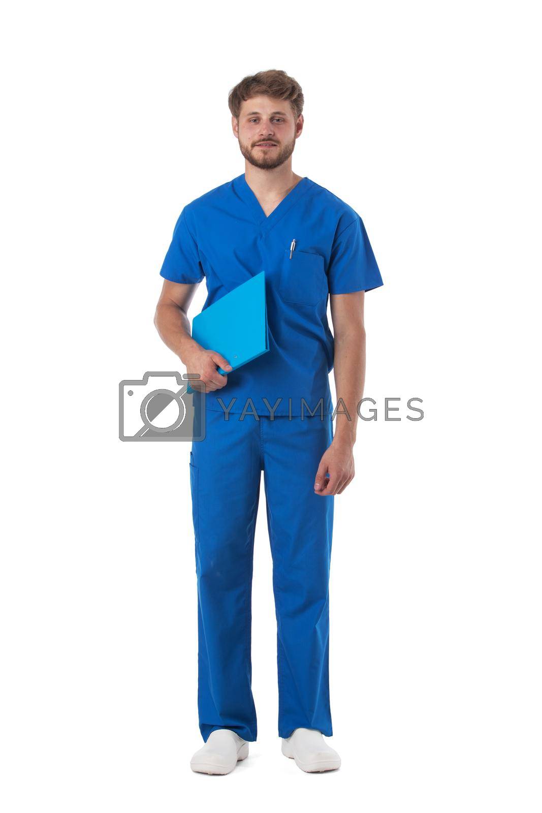 Royalty free image of Male nurse isolated on white by ALotOfPeople