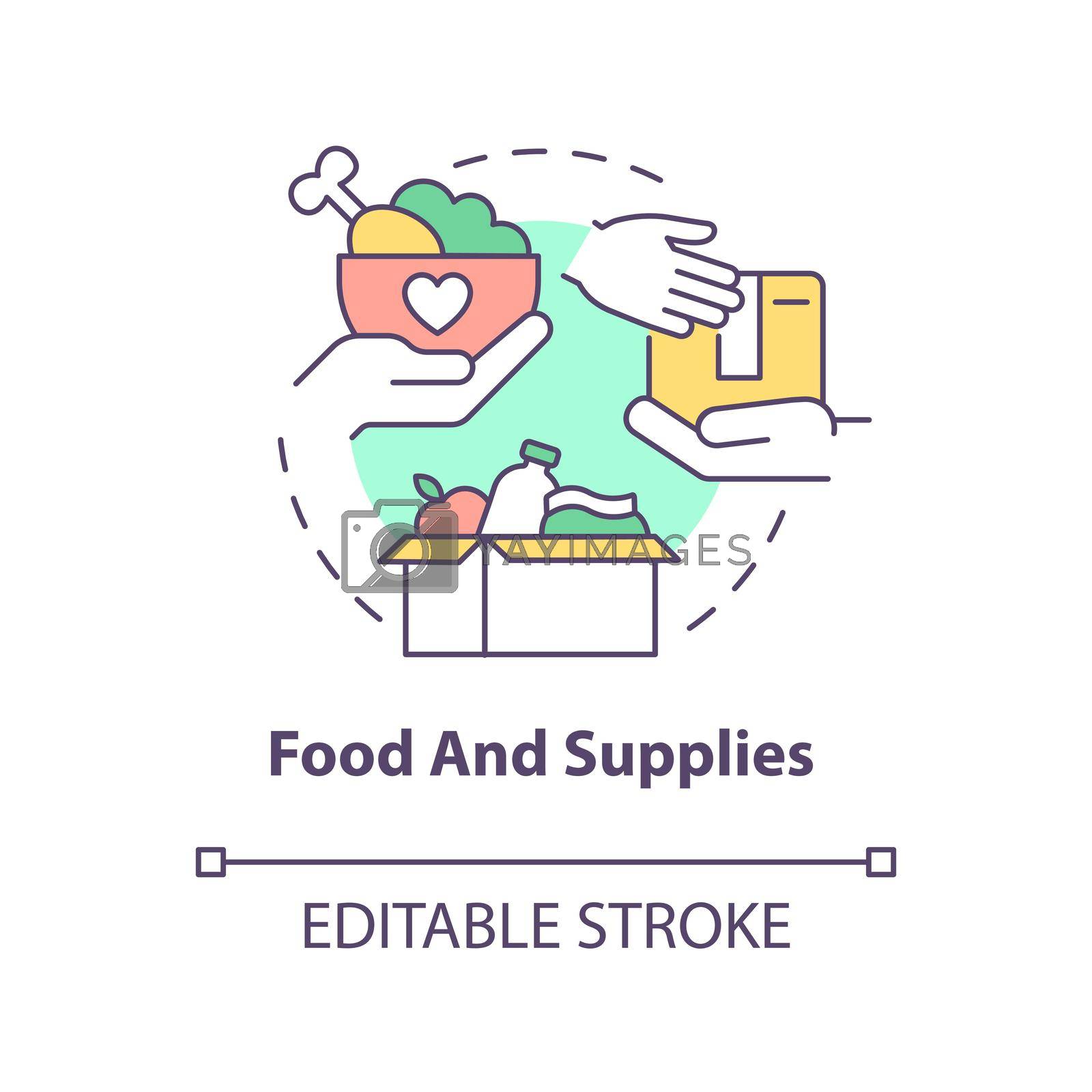 Royalty free image of Food and supplies concept icon by bsd