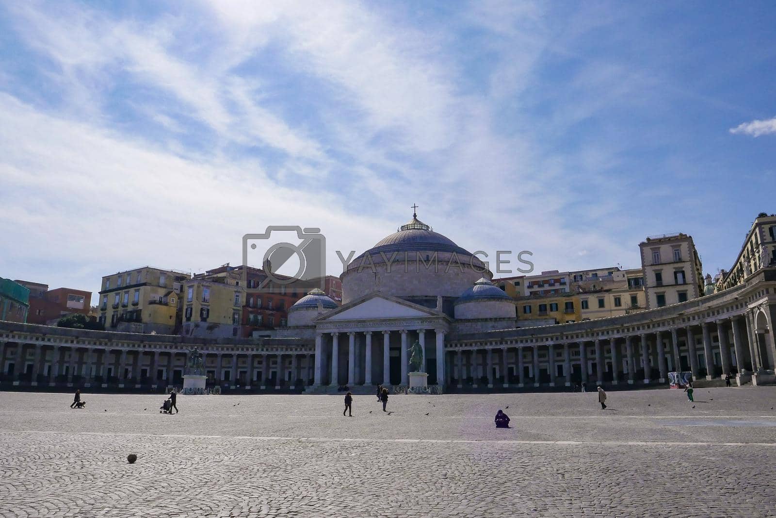 Royalty free image of Italy, Campania, Naples, World Heritage by UNESCO, the church of San Francesco di Paola in the Piazza del Plebiscito by FreeProd