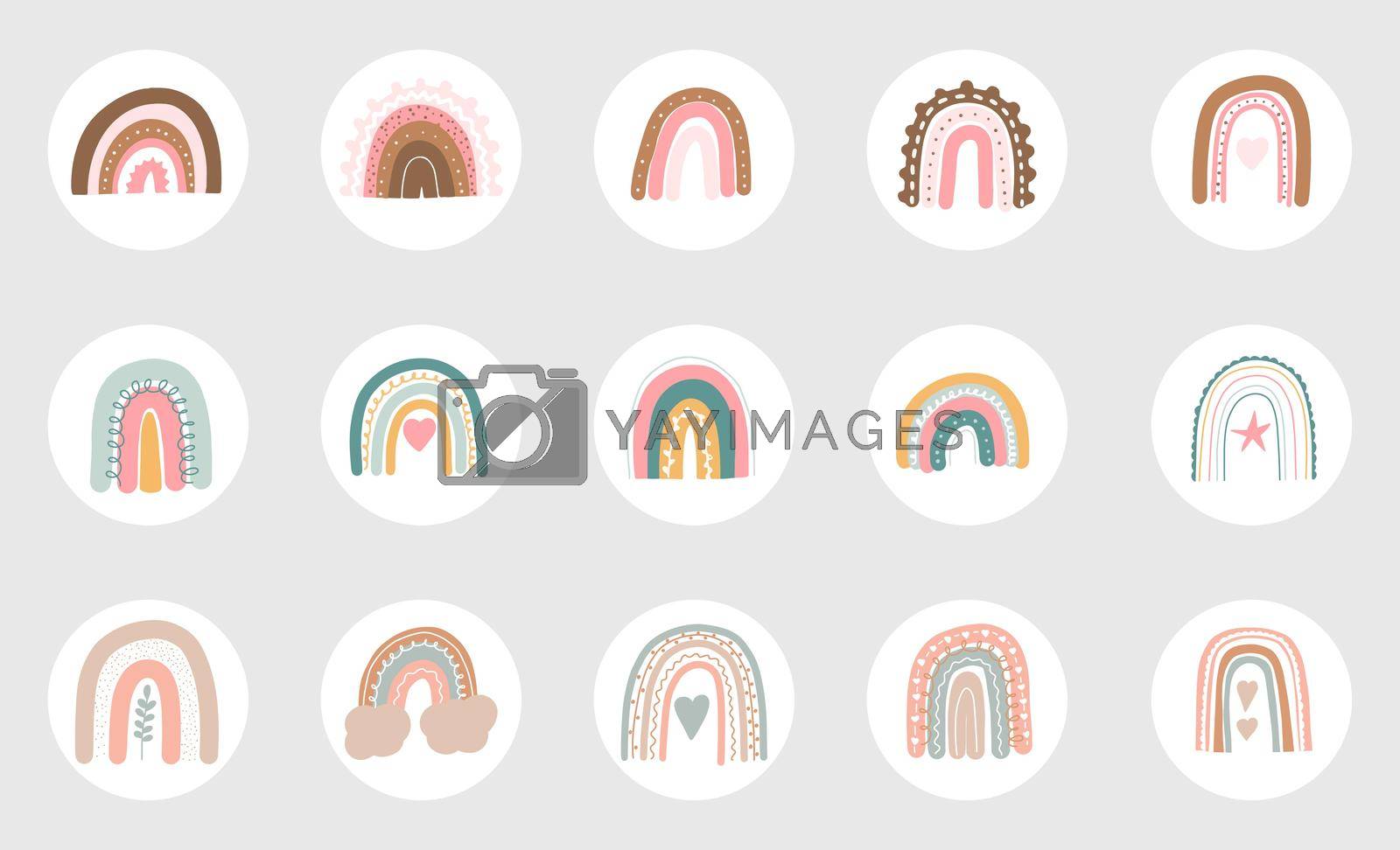 Royalty free image of Highlight covers. Contemporary icon collection. Round icons for social media stories. Vector set. by Elena_Garder