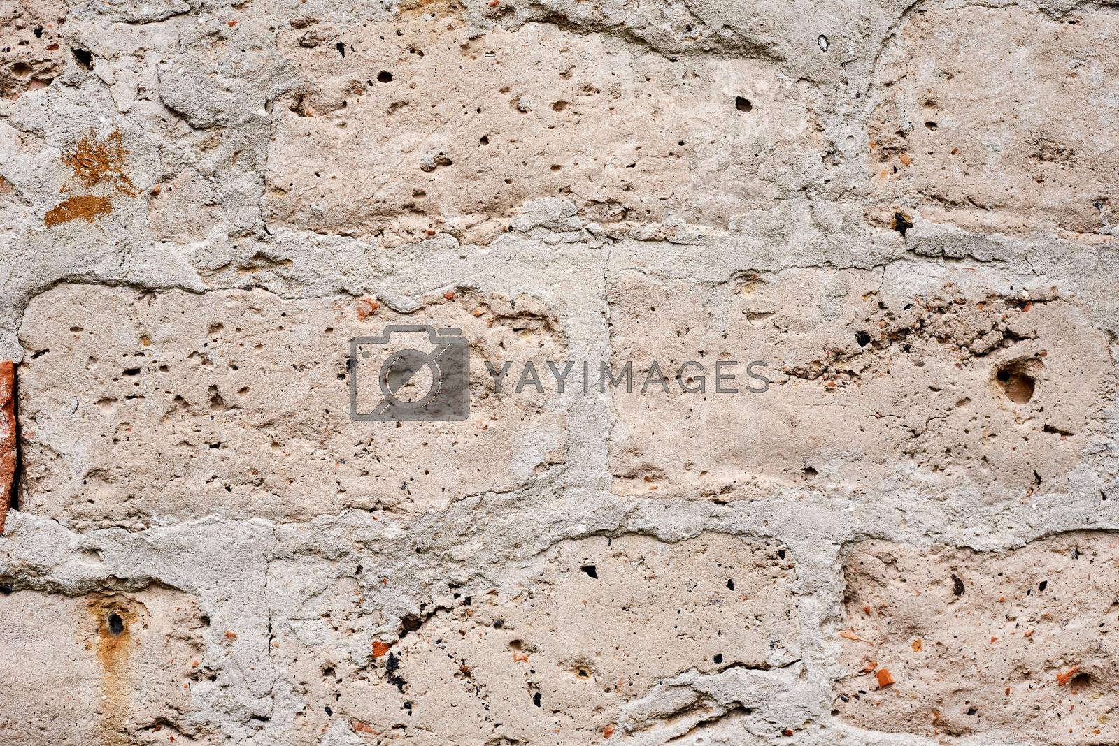 Old gray wall. brickwork masonry background, close up