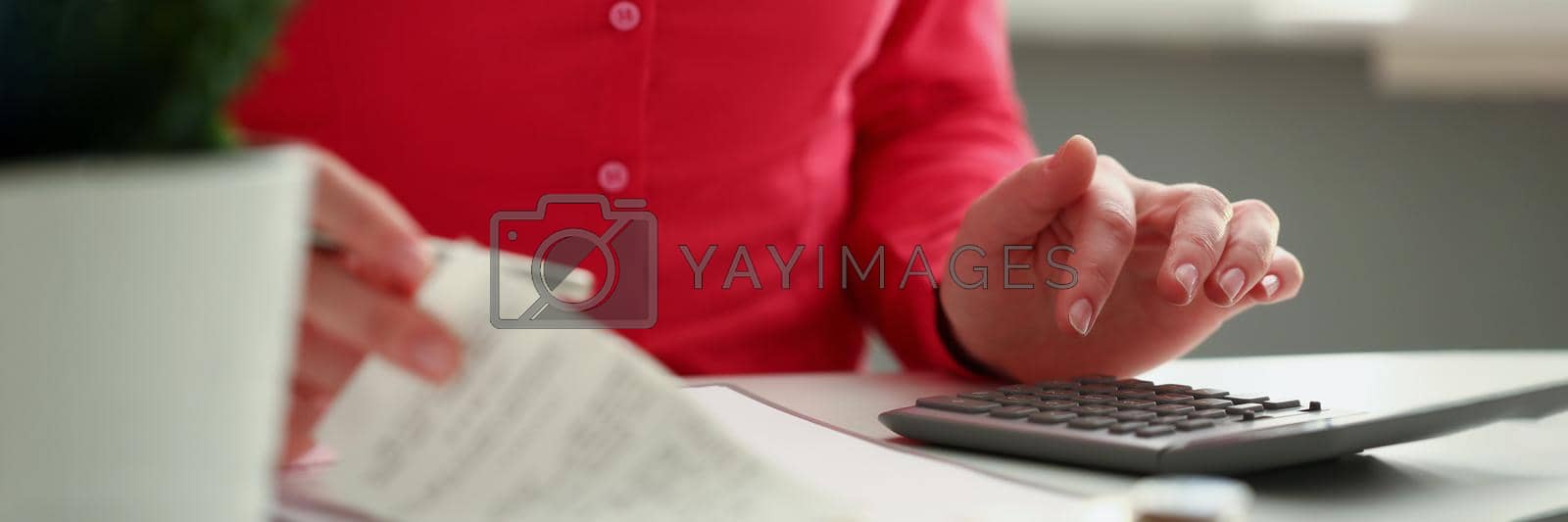 Royalty free image of Busy employee work with money by kuprevich