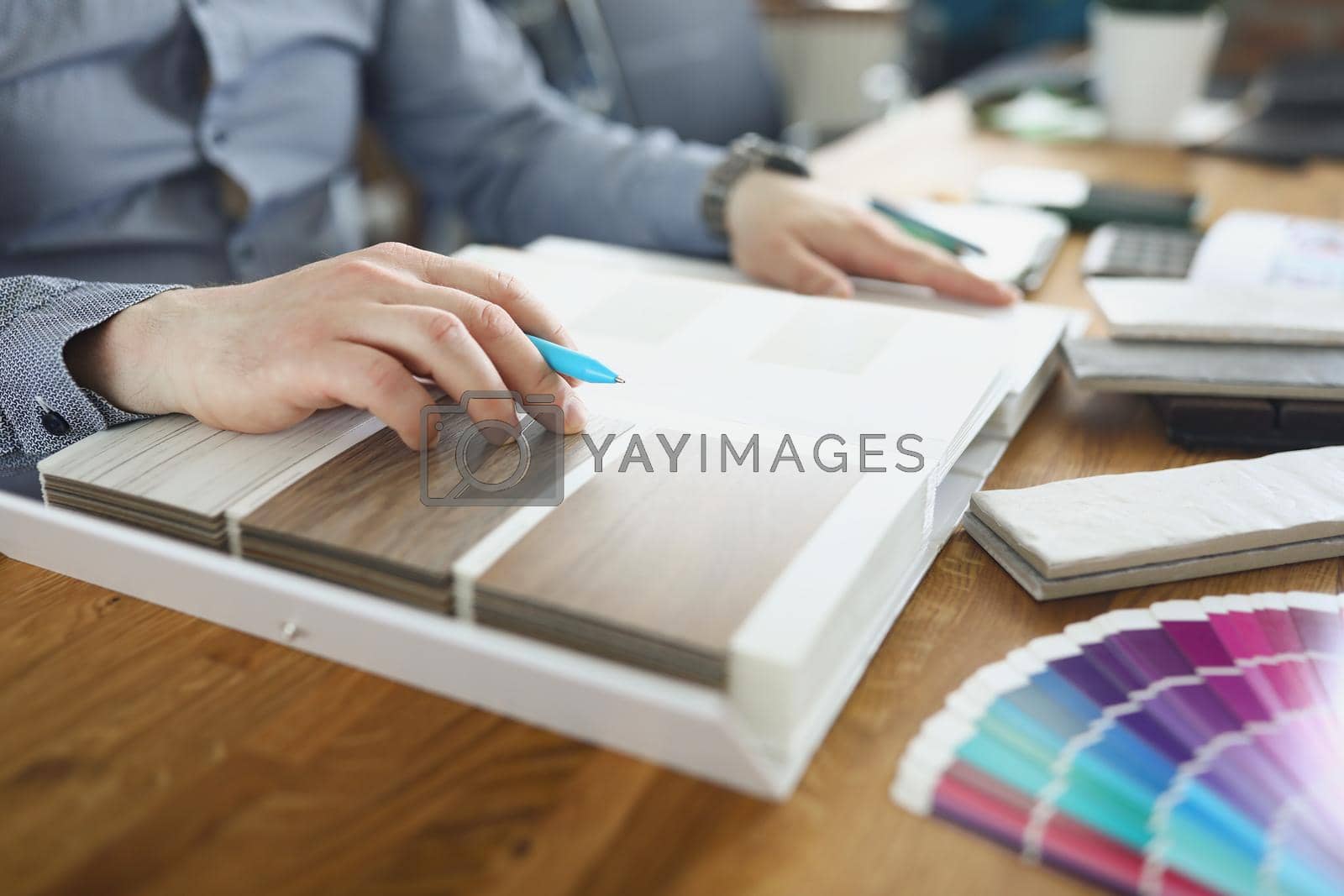 Royalty free image of Talented design studio worker in office by kuprevich