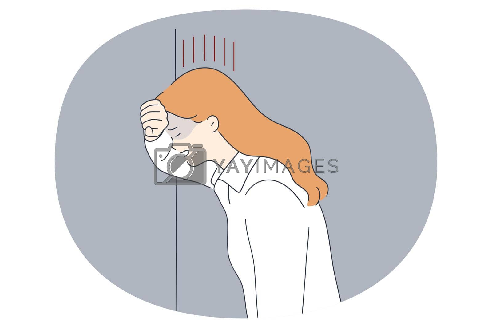 Royalty free image of Depression grief and unhappiness concept. by VECTORIUM