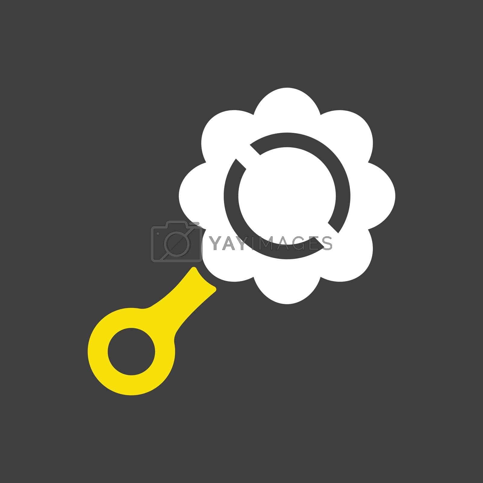 Baby rattle toy vector isolated glyph icon. Graph symbol for children and newborn babies web site and apps design, logo, app, UI