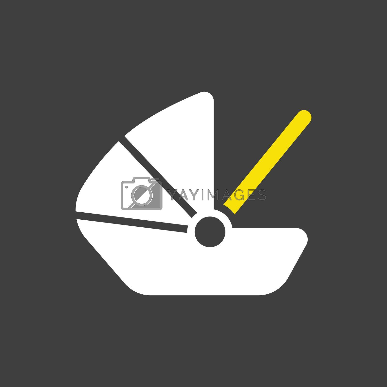 Carrycot baby vector isolated glyph icon. Graph symbol for children and newborn babies web site and apps design, logo, app, UI