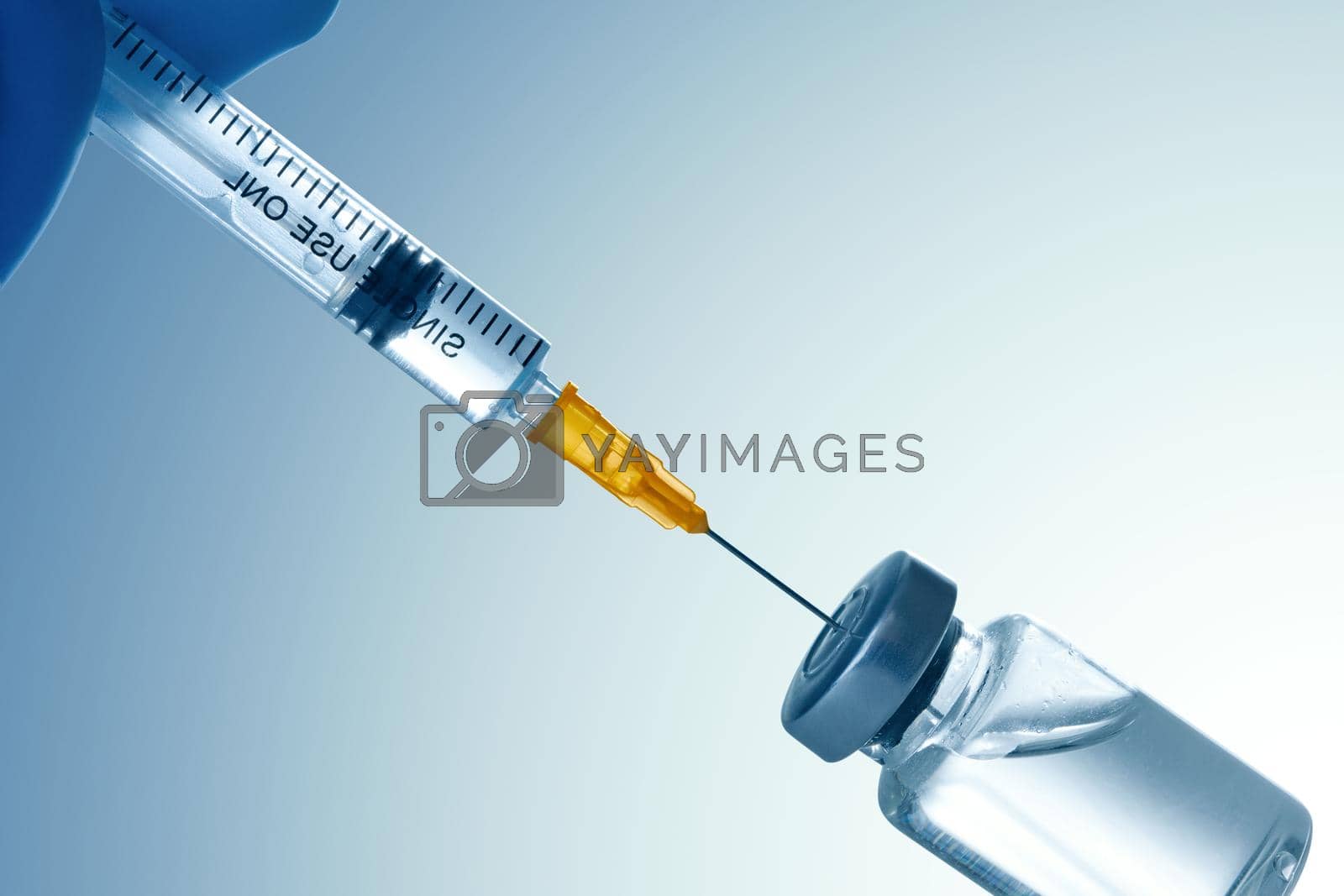 Royalty free image of Medical syringe with a needle and a bollte with vaccine. by Taut