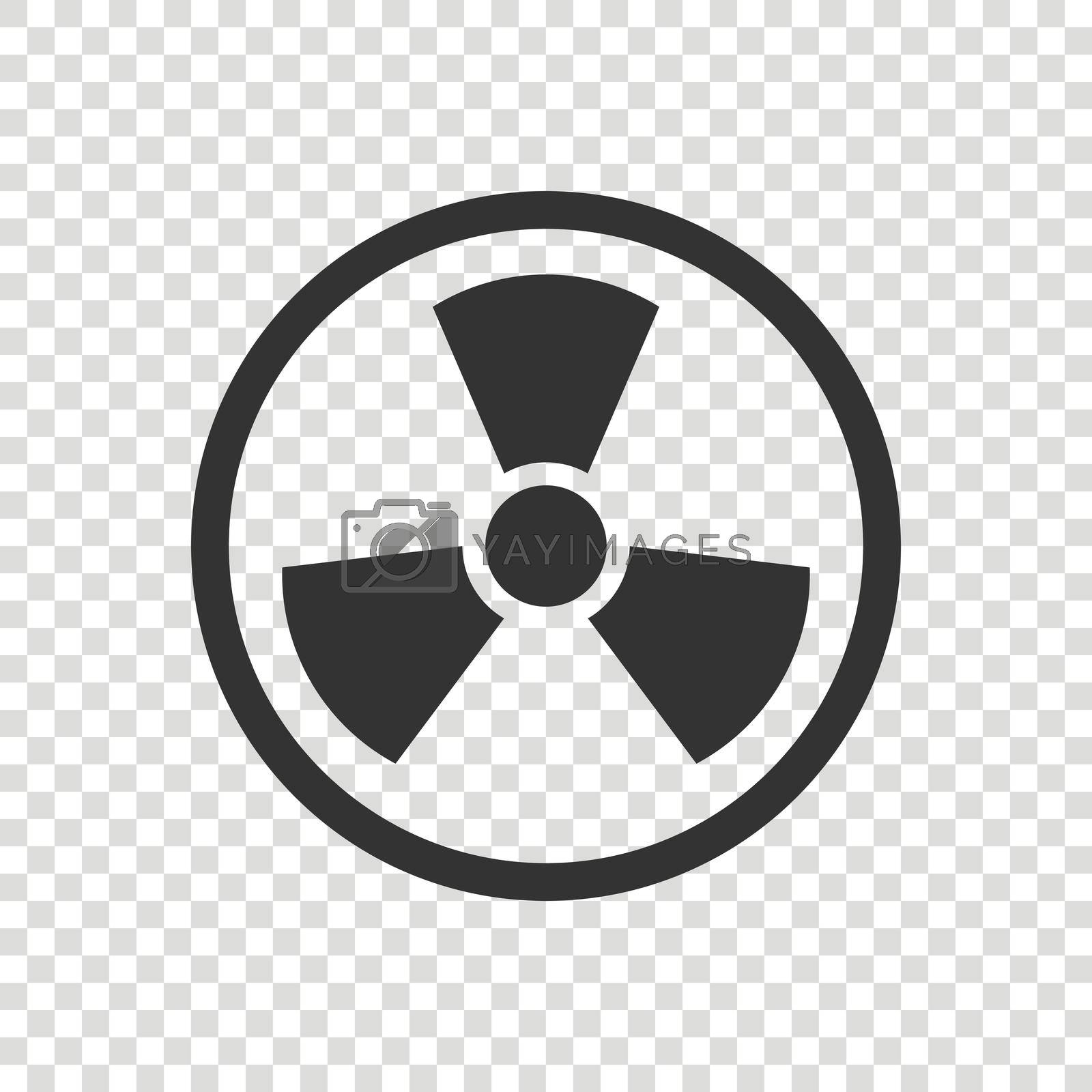 Royalty free image of Nuclear radiation icon in flat style. Radioactivity vector illustration on white isolated background. Toxic sign business concept. by LysenkoA