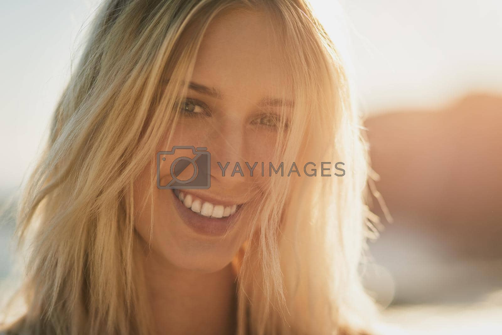 Royalty free image of Salty but sweet. Closeup of a beautiful young woman on the beach. by YuriArcurs