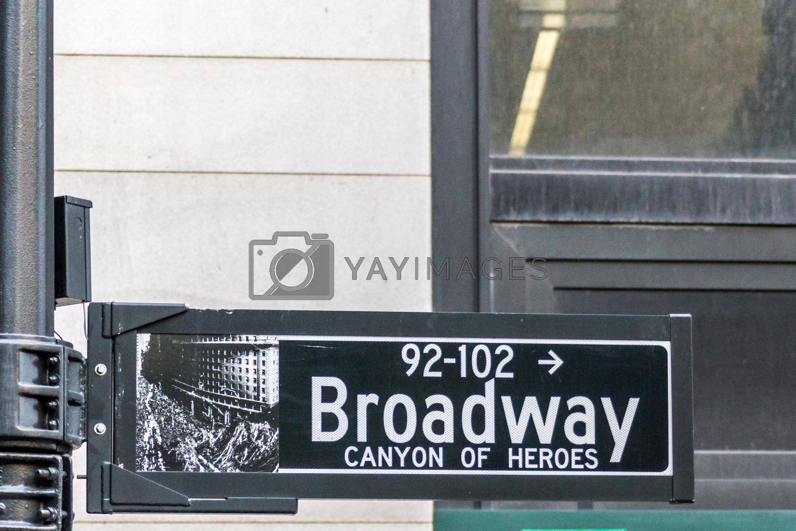 Broadway street sign in New York City