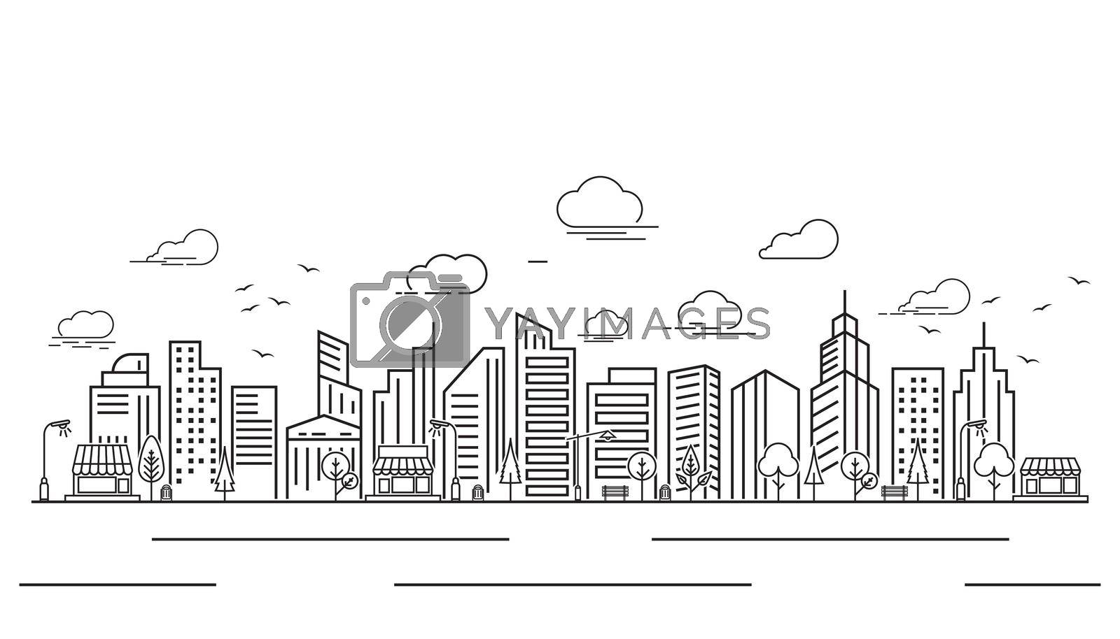 Royalty free image of City skyline flat design by awk