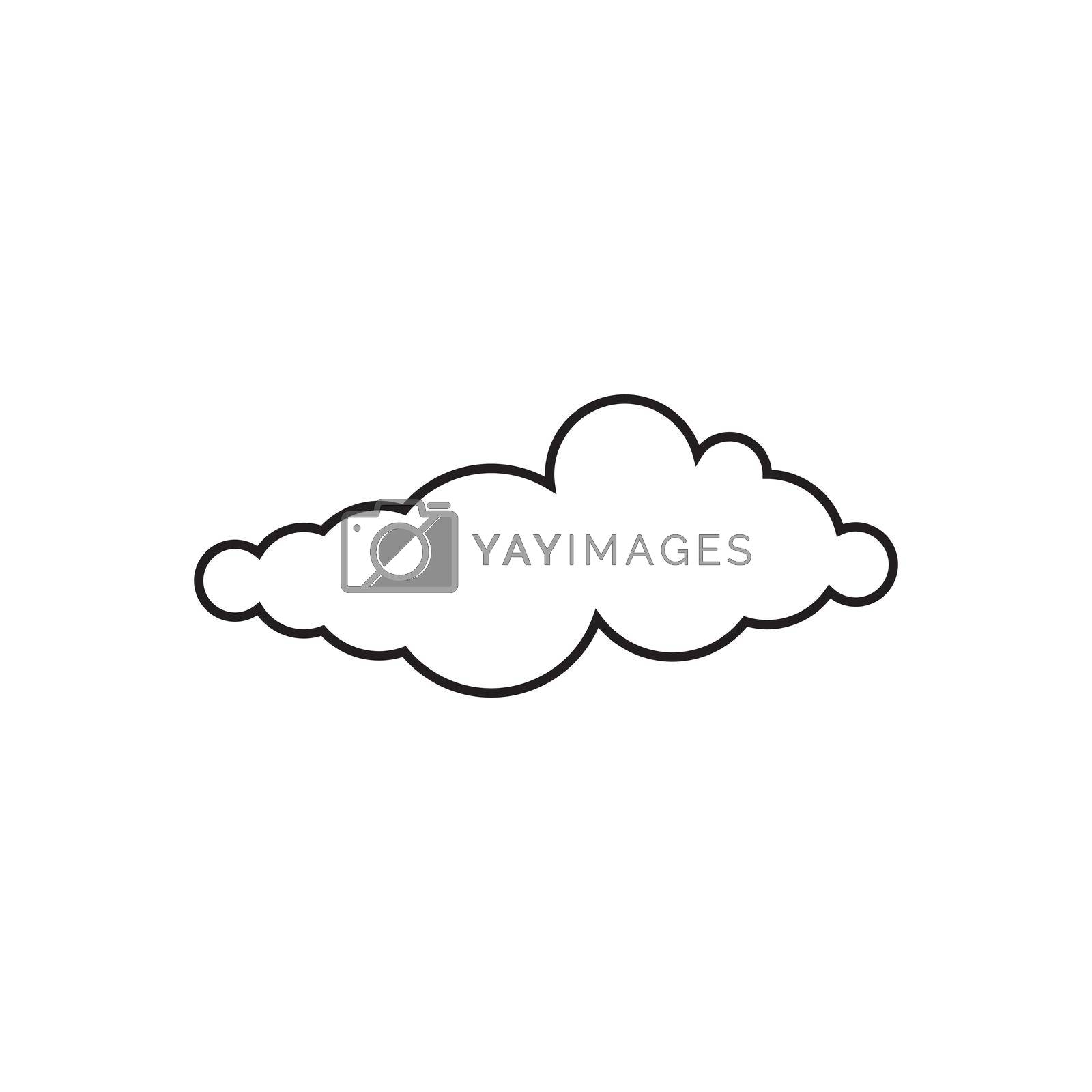 Royalty free image of Cloud line icon by awk