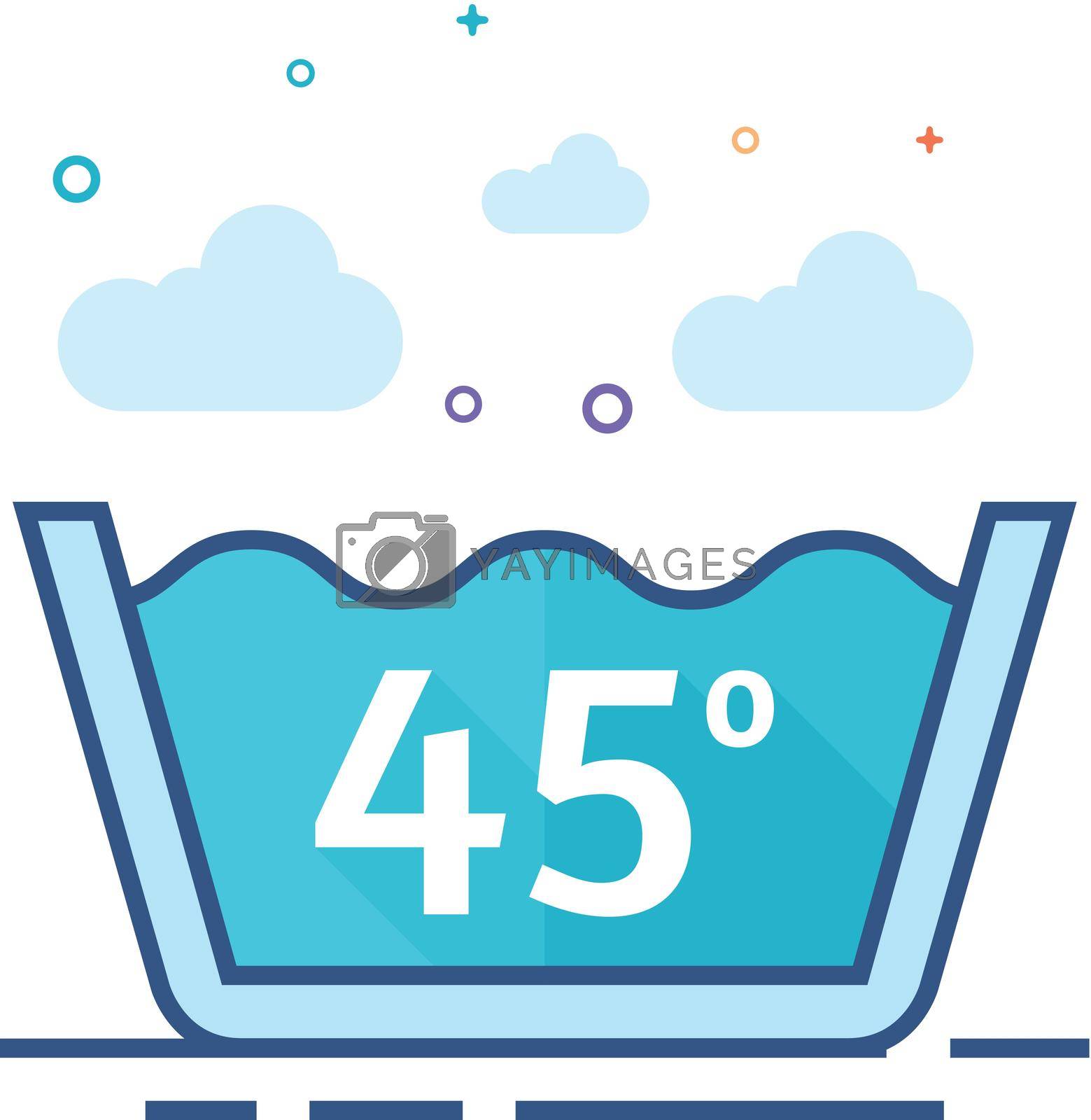 Royalty free image of Flat Color Icon - Washing Temperature by puruan