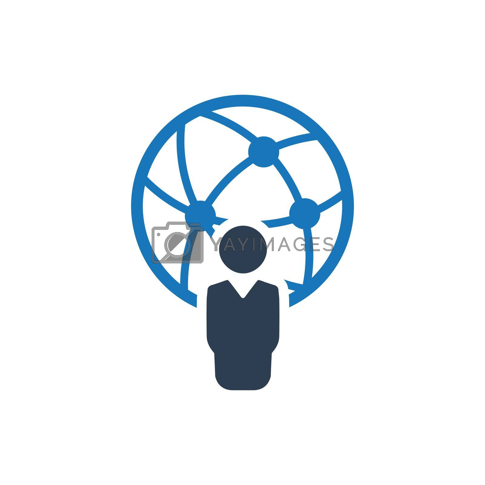 Global Business Communication icon. Meticulously designed vector EPS file.