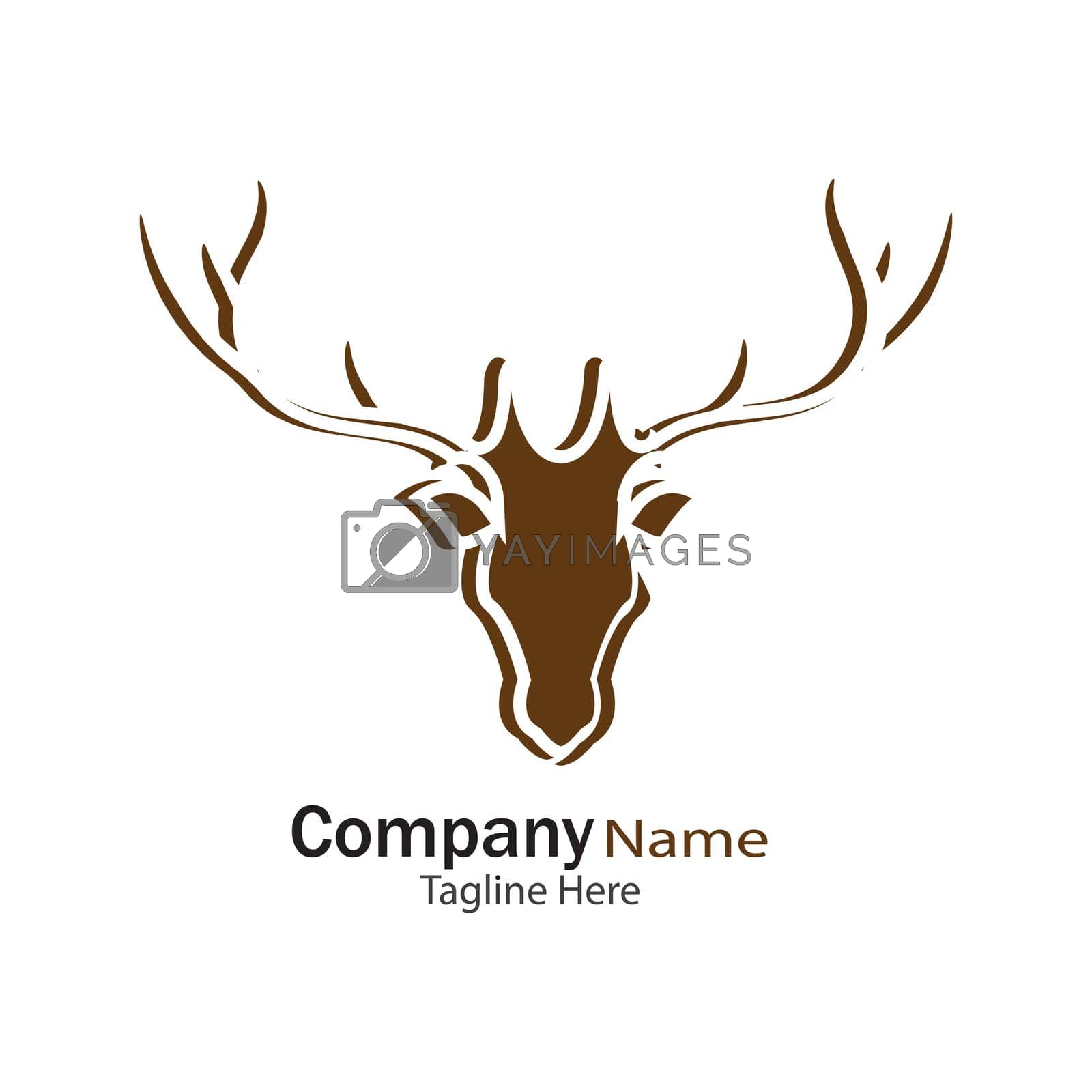 Royalty free image of Deer head Logo Template vector icon illustration design by Graphicindo