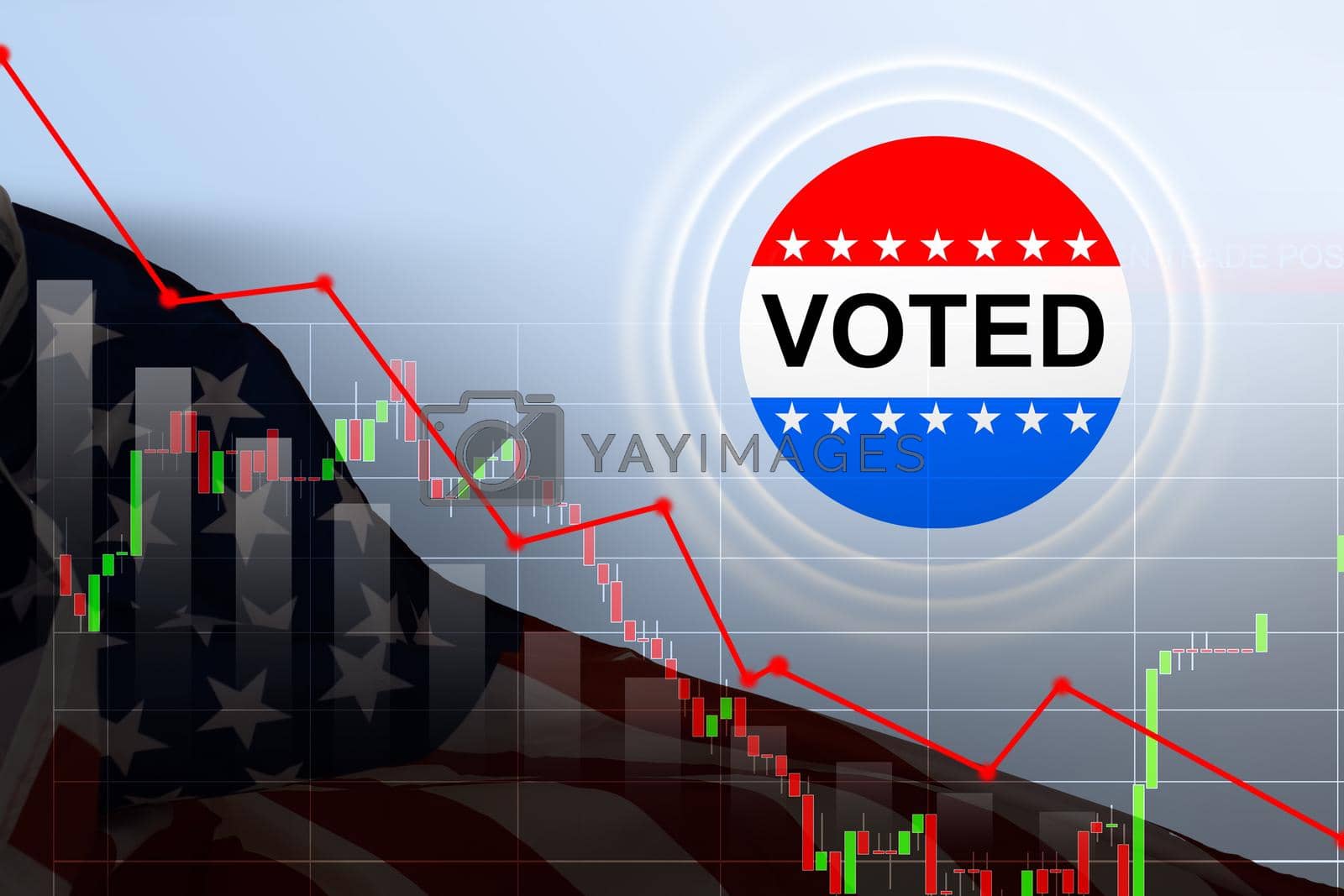 Royalty free image of vote. graphs chart election usa by Andelov13