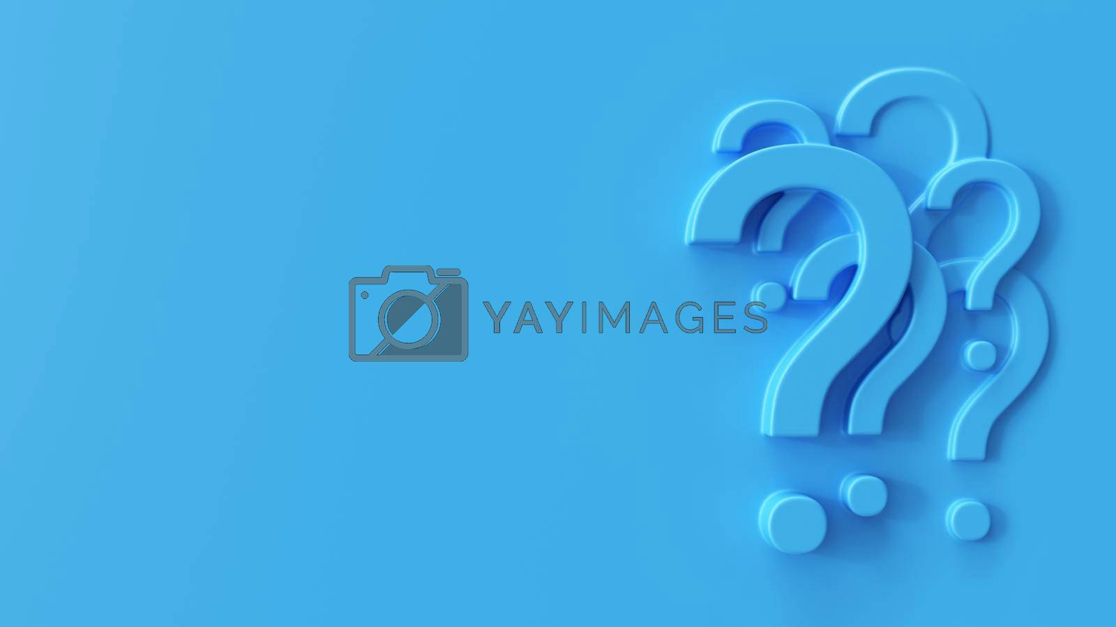 Royalty free image of Large Question mark in blue colors 3d render. by bawan