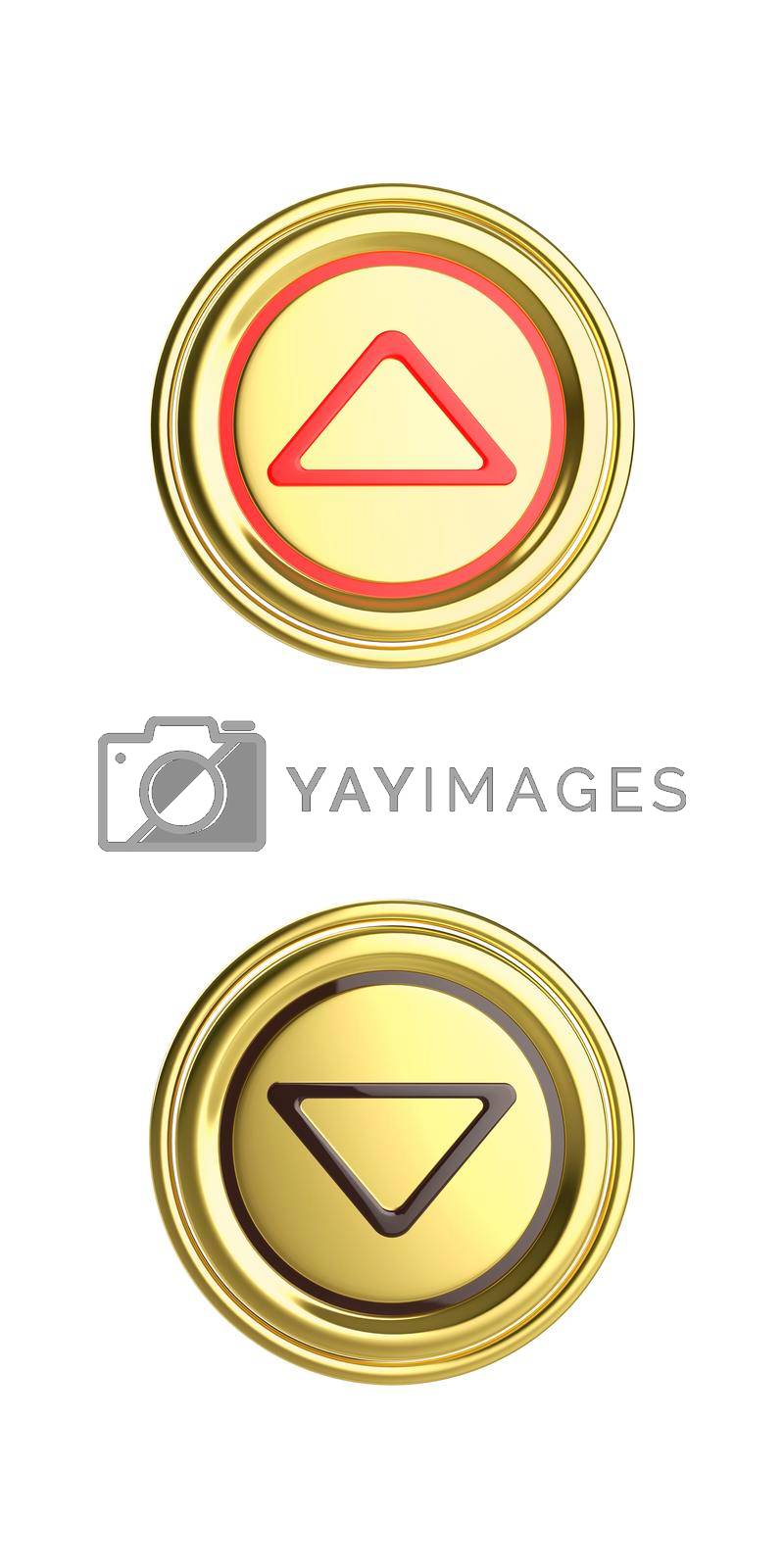 Royalty free image of Golden elevator buttons by magraphics