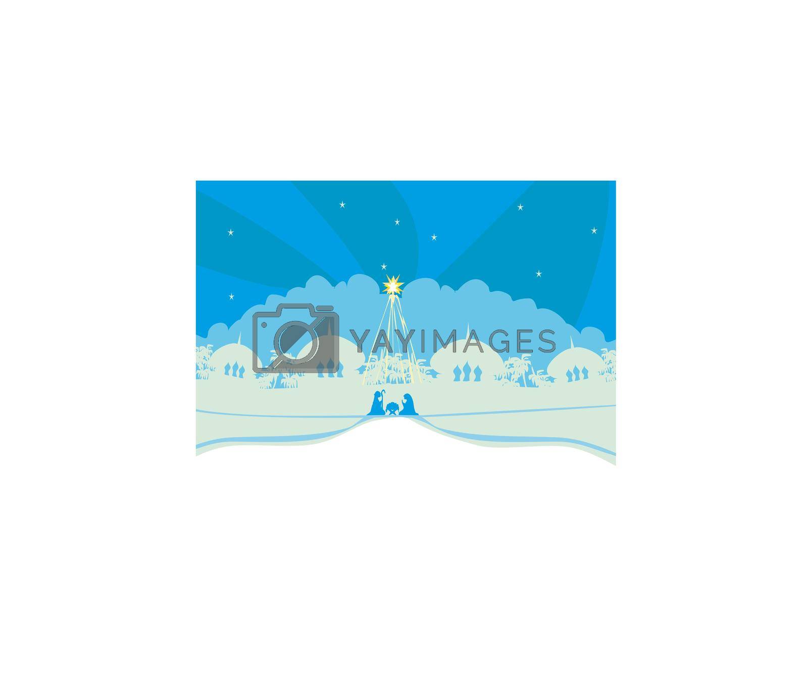 Royalty free image of Christian Christmas nativity scene of baby Jesus in the manger by JackyBrown