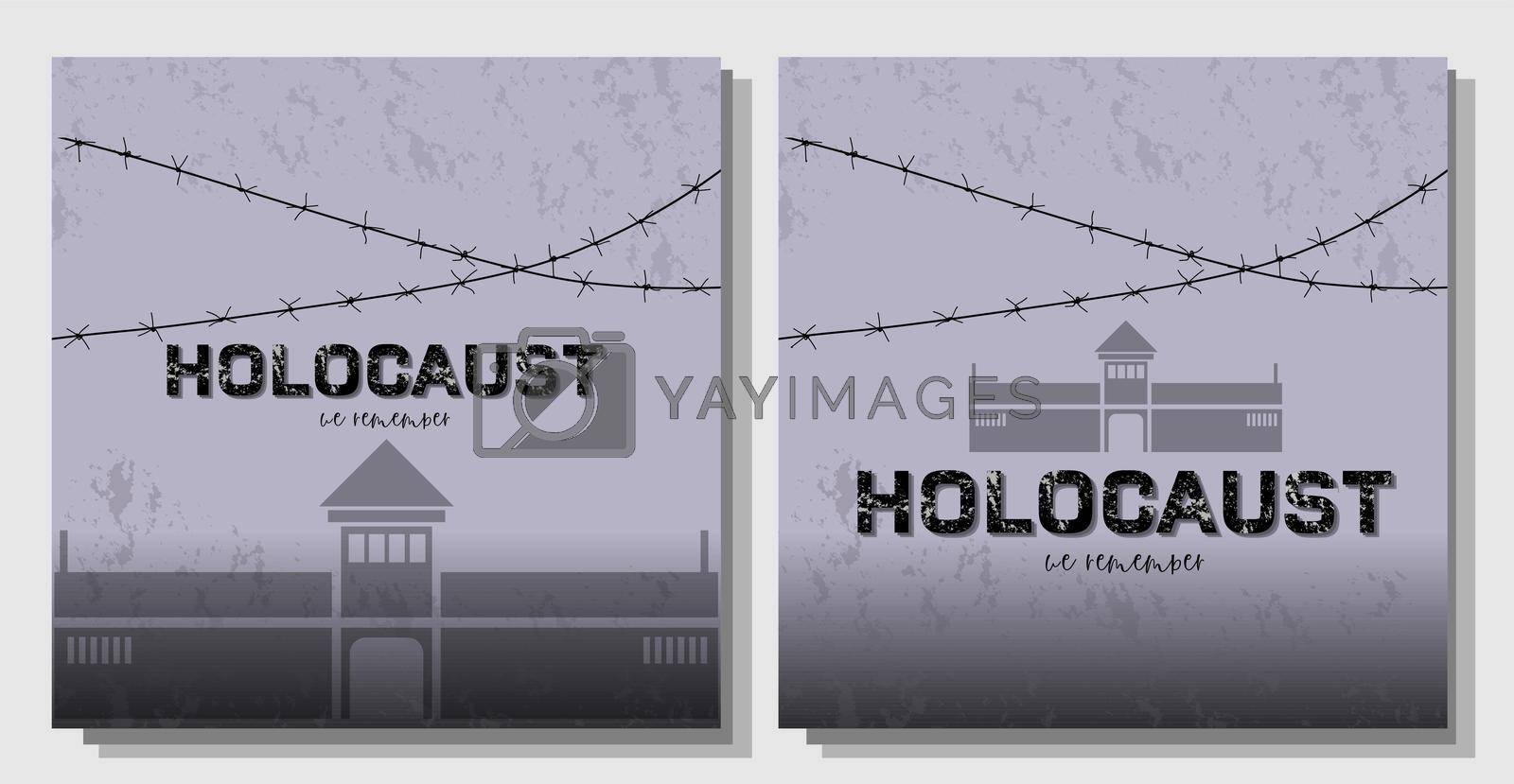 Royalty free image of banner for the holocaust. Day of Remembrance for those who died during the genocide. The Second World War by annatarankova