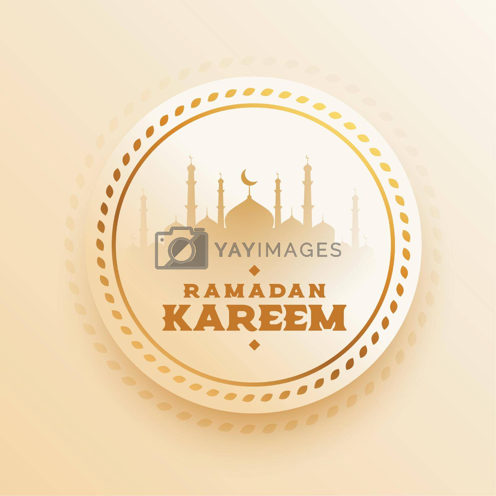 celebration card for ramadan kareem eid festival design