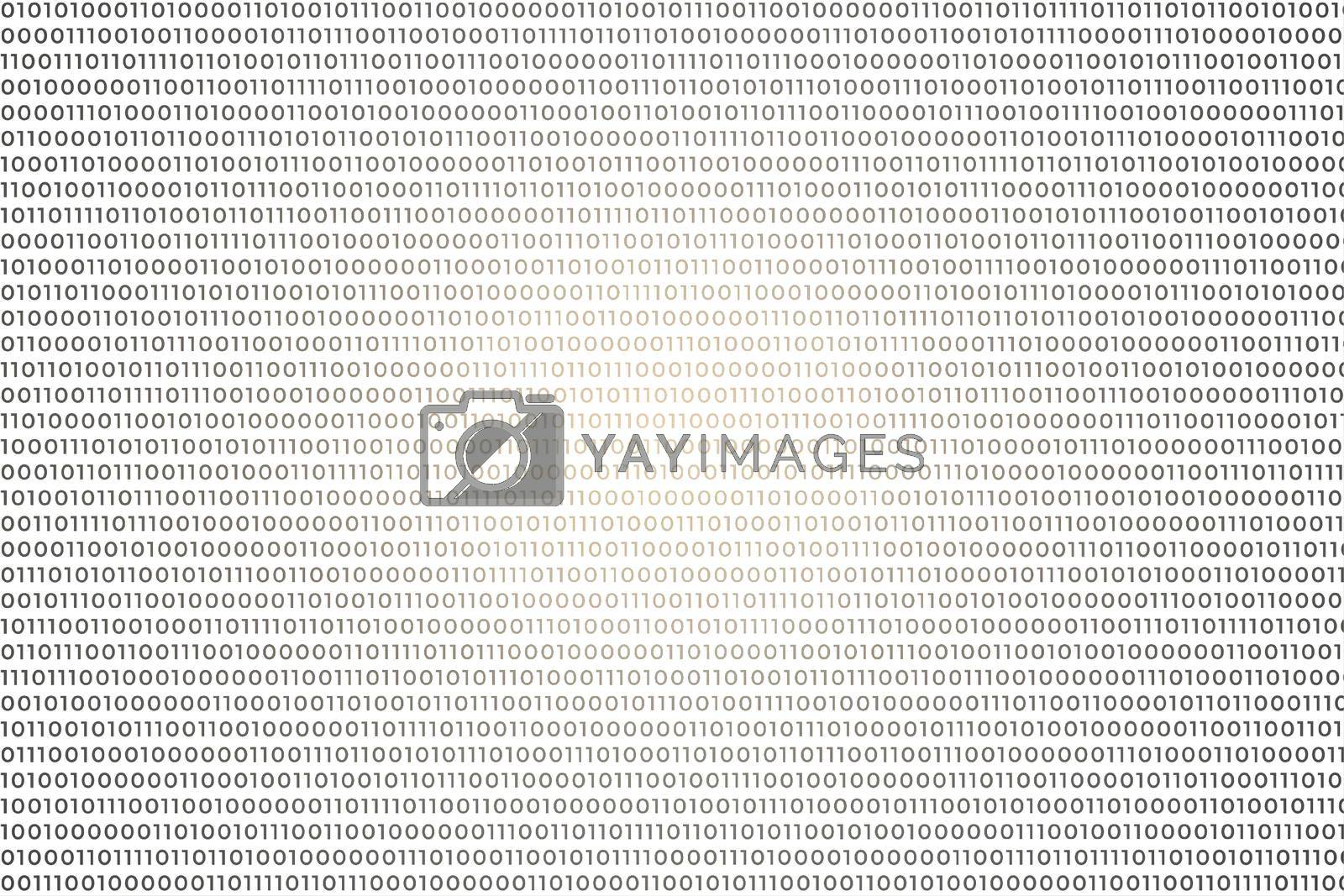 Royalty free image of white background with binary code numbers by mstjahanara