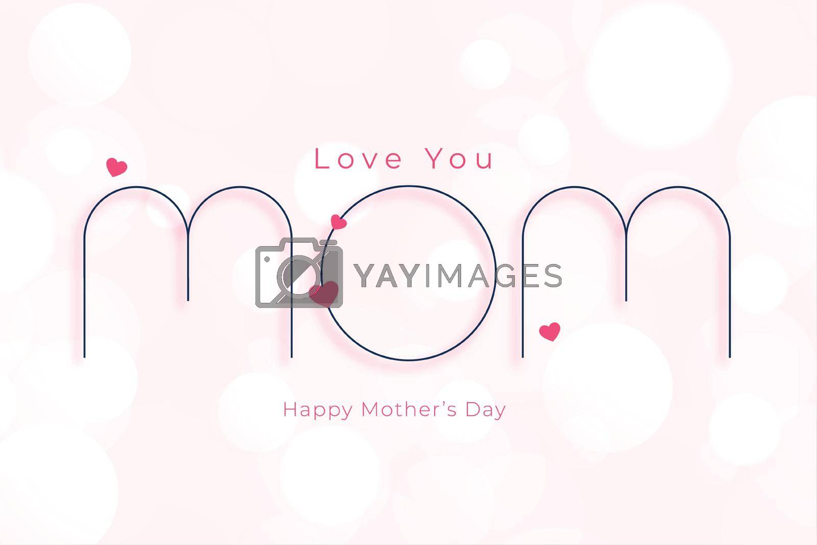 Royalty free image of minimal style mother's day line style card design by mstjahanara