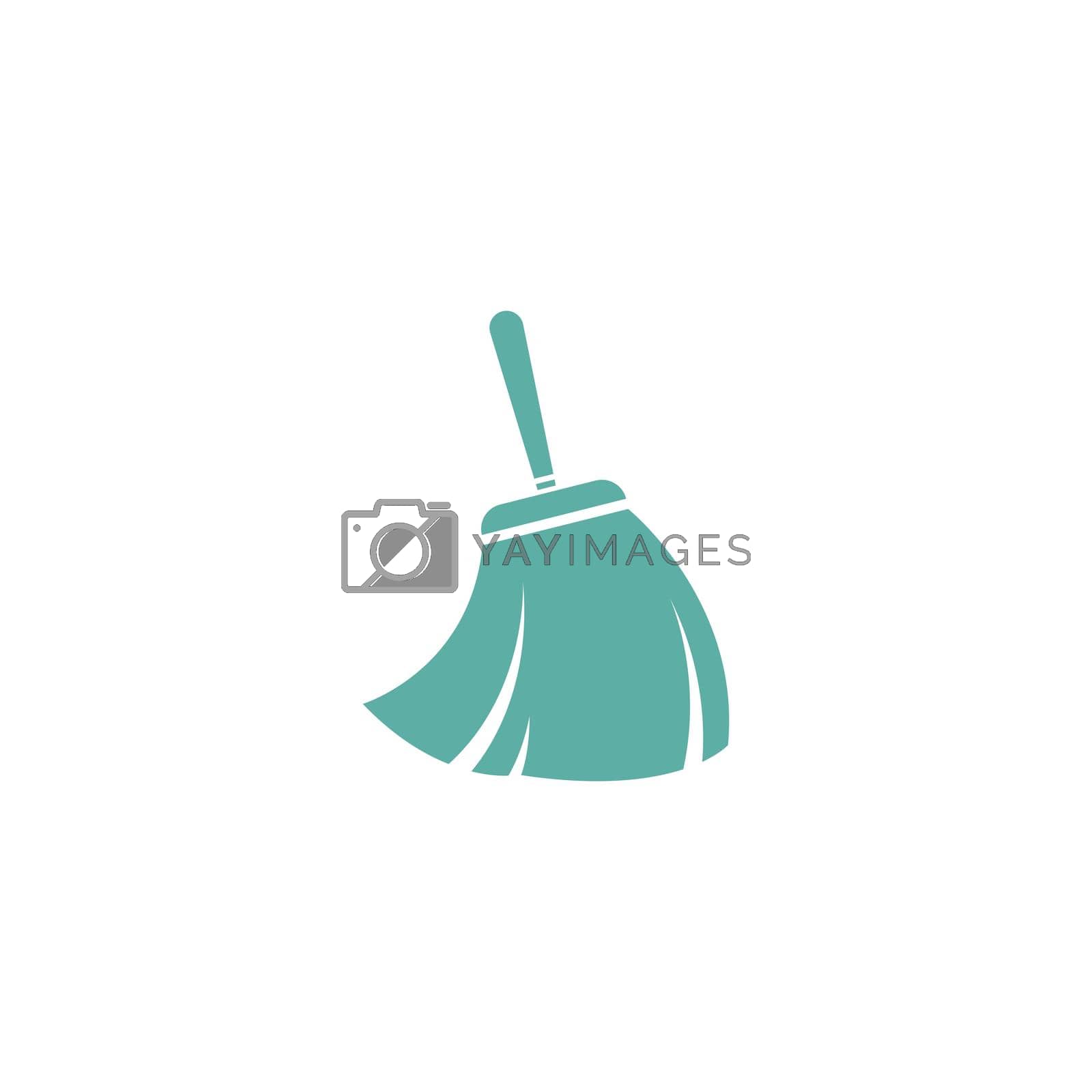 Royalty free image of Broom icon logo design illustration template by bellaxbudhong3