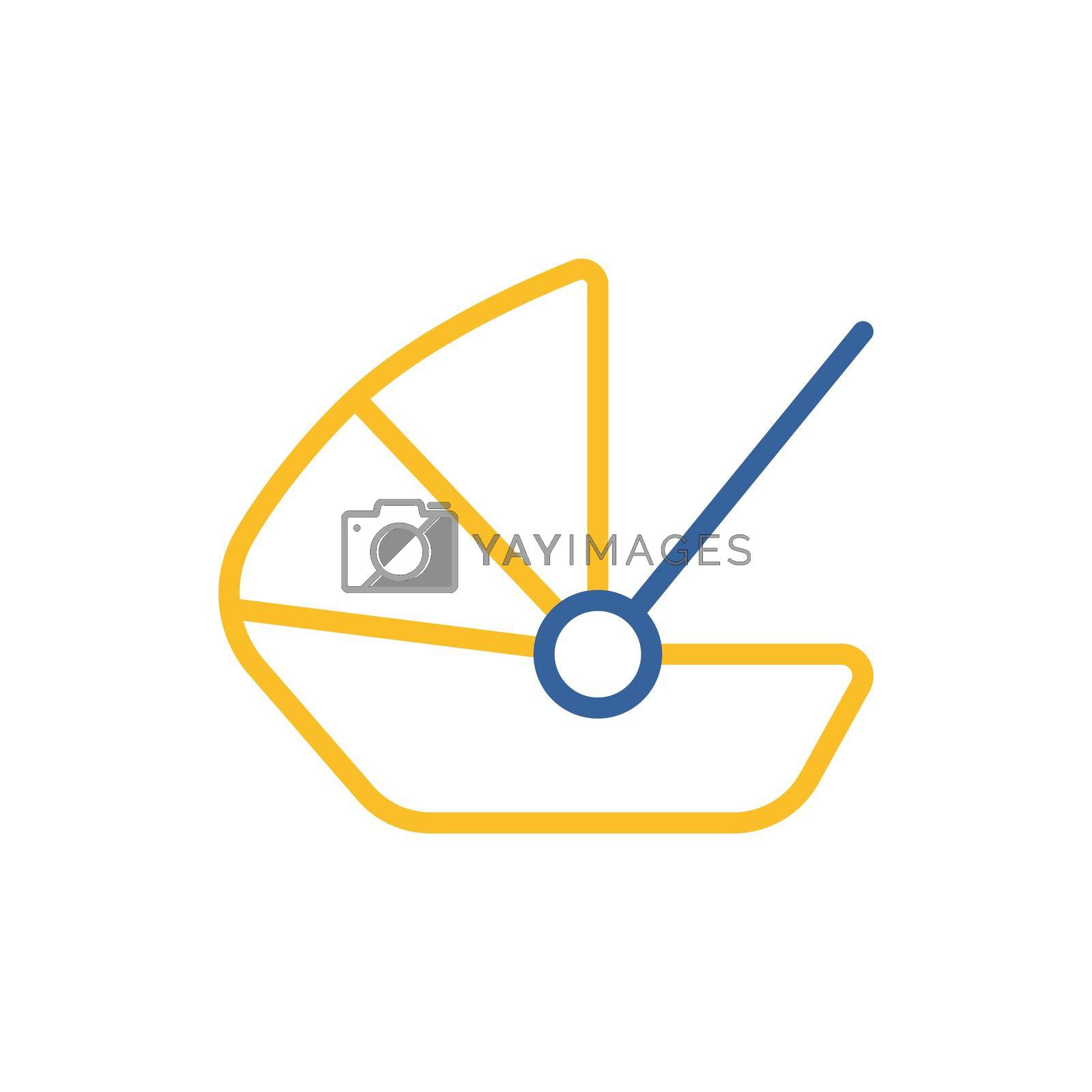 Carrycot baby isolated vector icon. Graph symbol for children and newborn babies web site and apps design, logo, app, UI