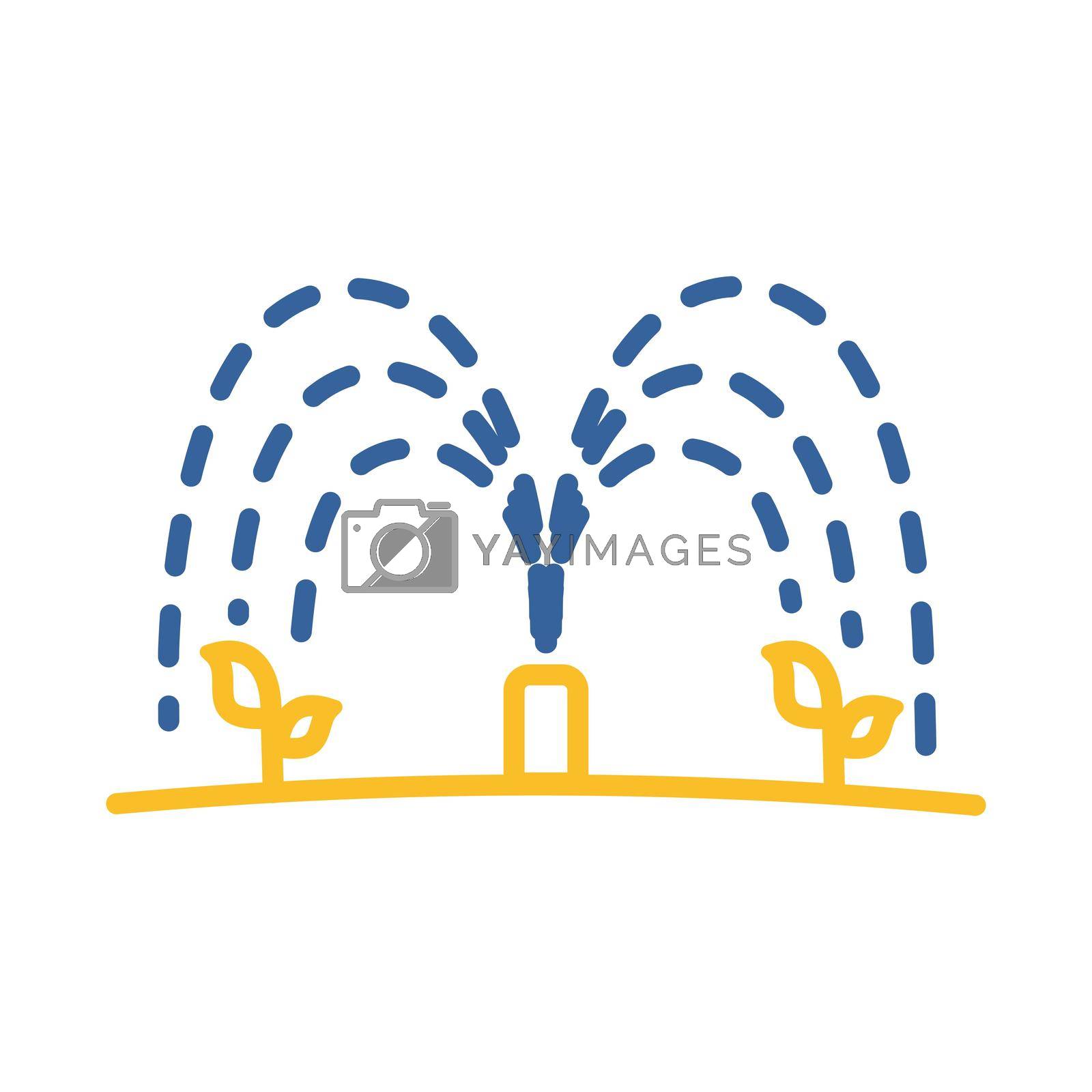 Royalty free image of Automatic irrigation sprinkler vector icon by nosik