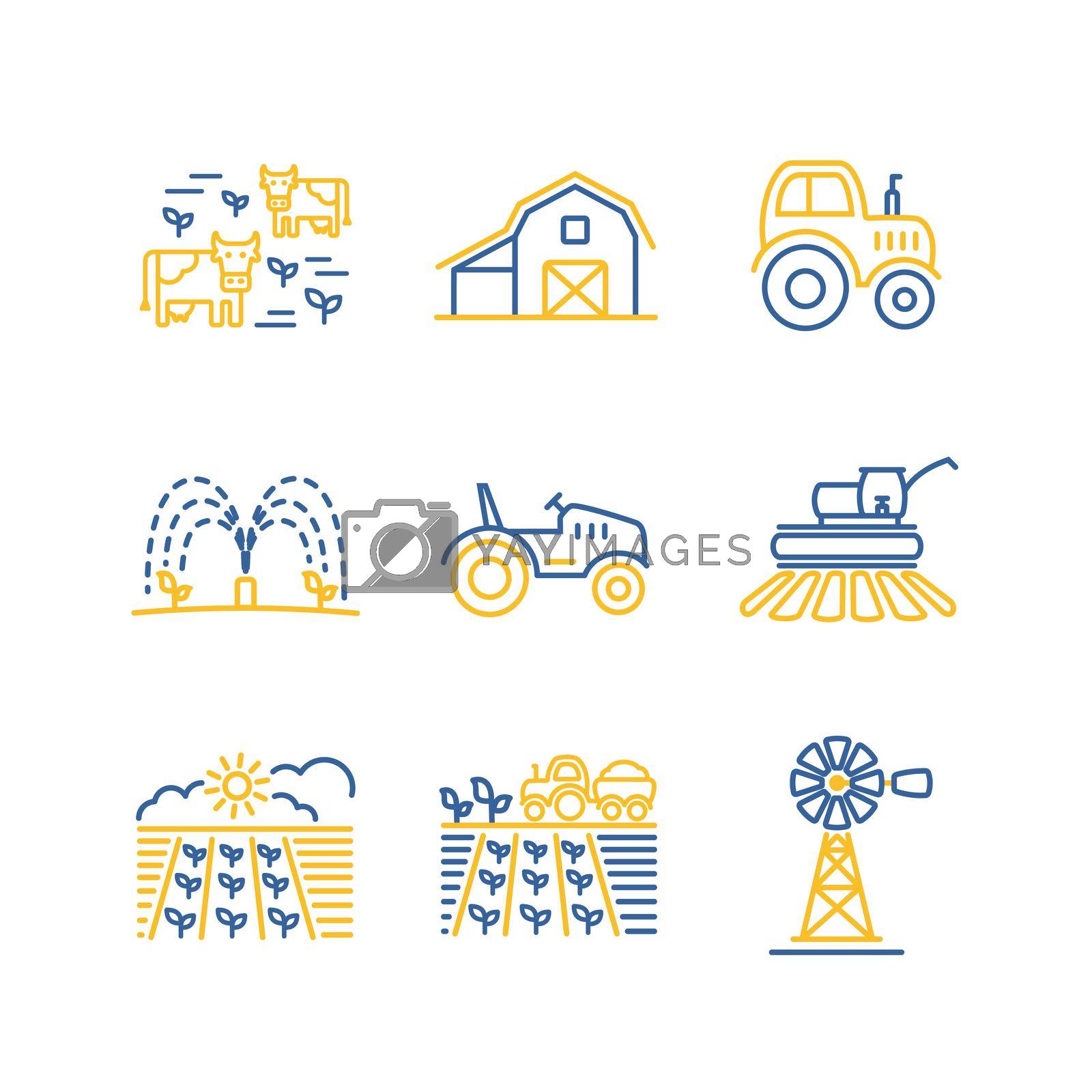 Royalty free image of Farm Field icon. Agriculture sign by nosik