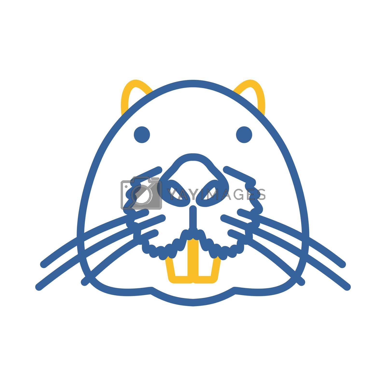 Royalty free image of Otter beaver icon. Animal head vector by nosik