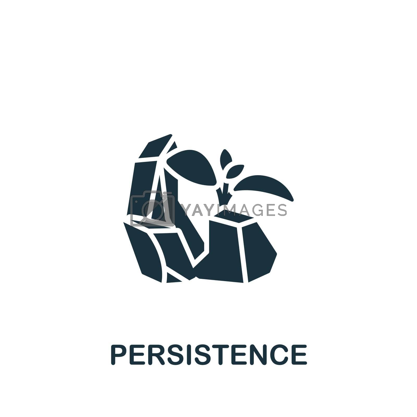 Royalty free image of Persistence icon. Monochrome simple Business Motivation icon for templates, web design and infographics by simakovavector