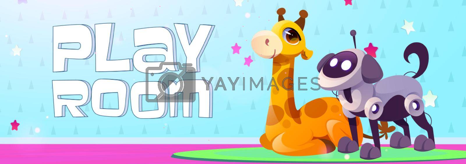 Royalty free image of Playroom poster with kids toys by vectorart