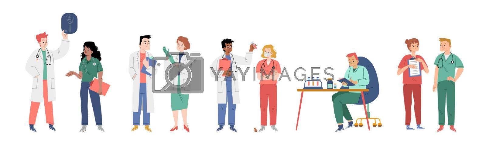 Royalty free image of Hospital medical staff, doctors, nurses by vectorart
