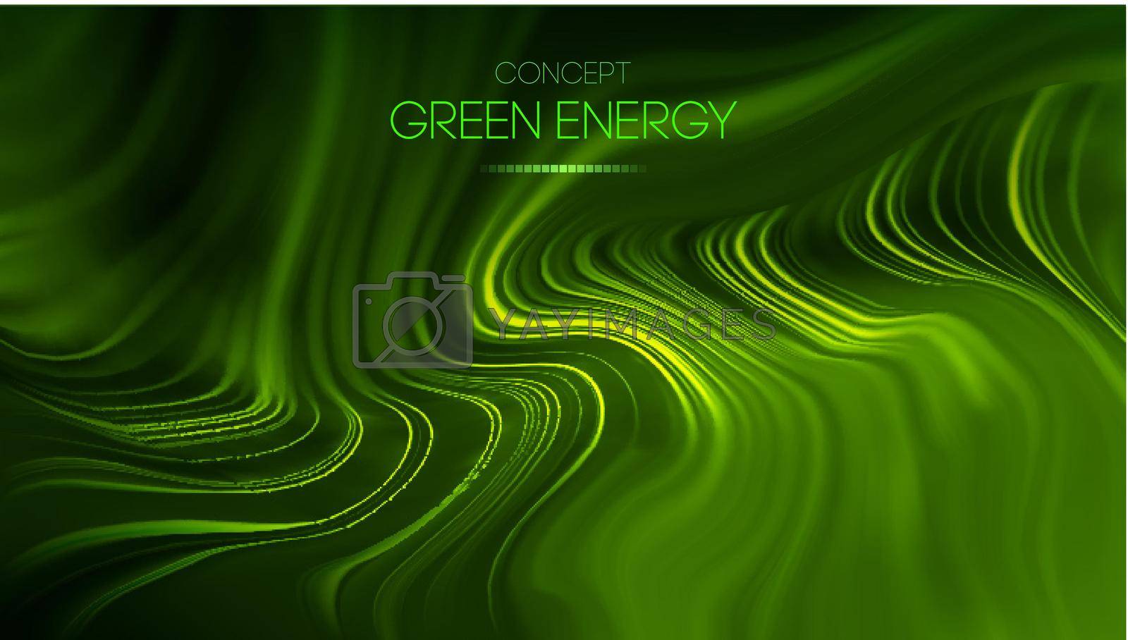 Green energy concept. Vector green technology background.